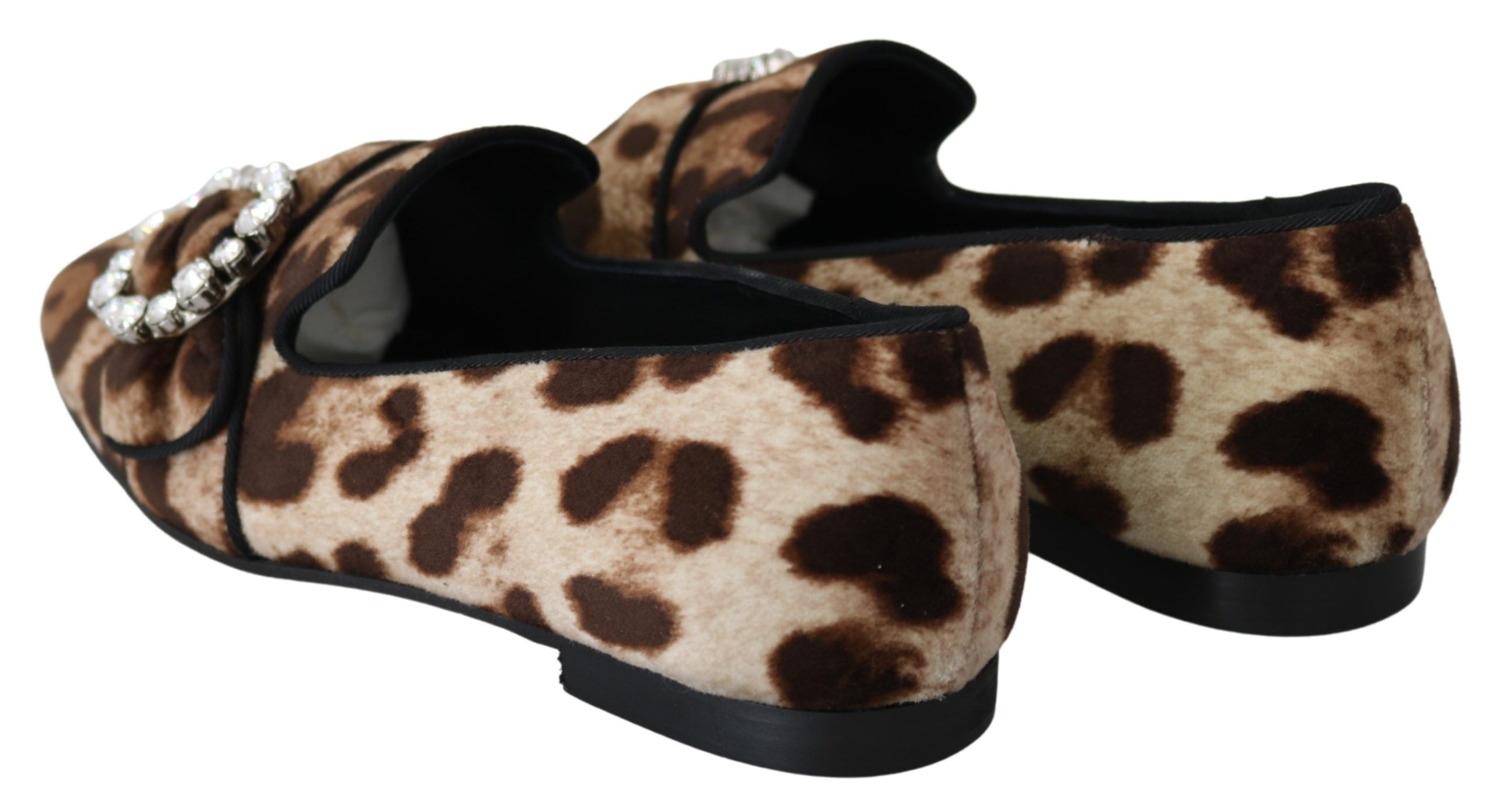 Dolce &amp; Gabbana – Loafer mit Leopardenmuster und Kristallverzierung
