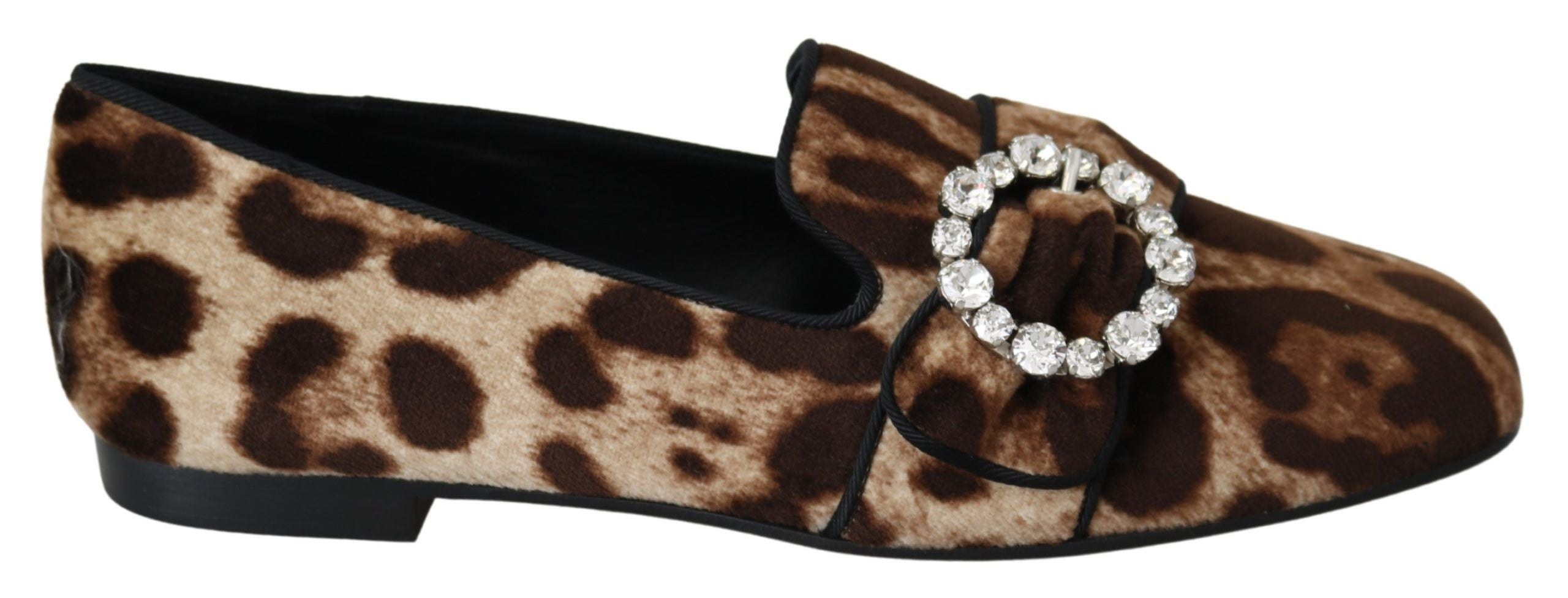 Dolce &amp; Gabbana – Loafer mit Leopardenmuster und Kristallverzierung