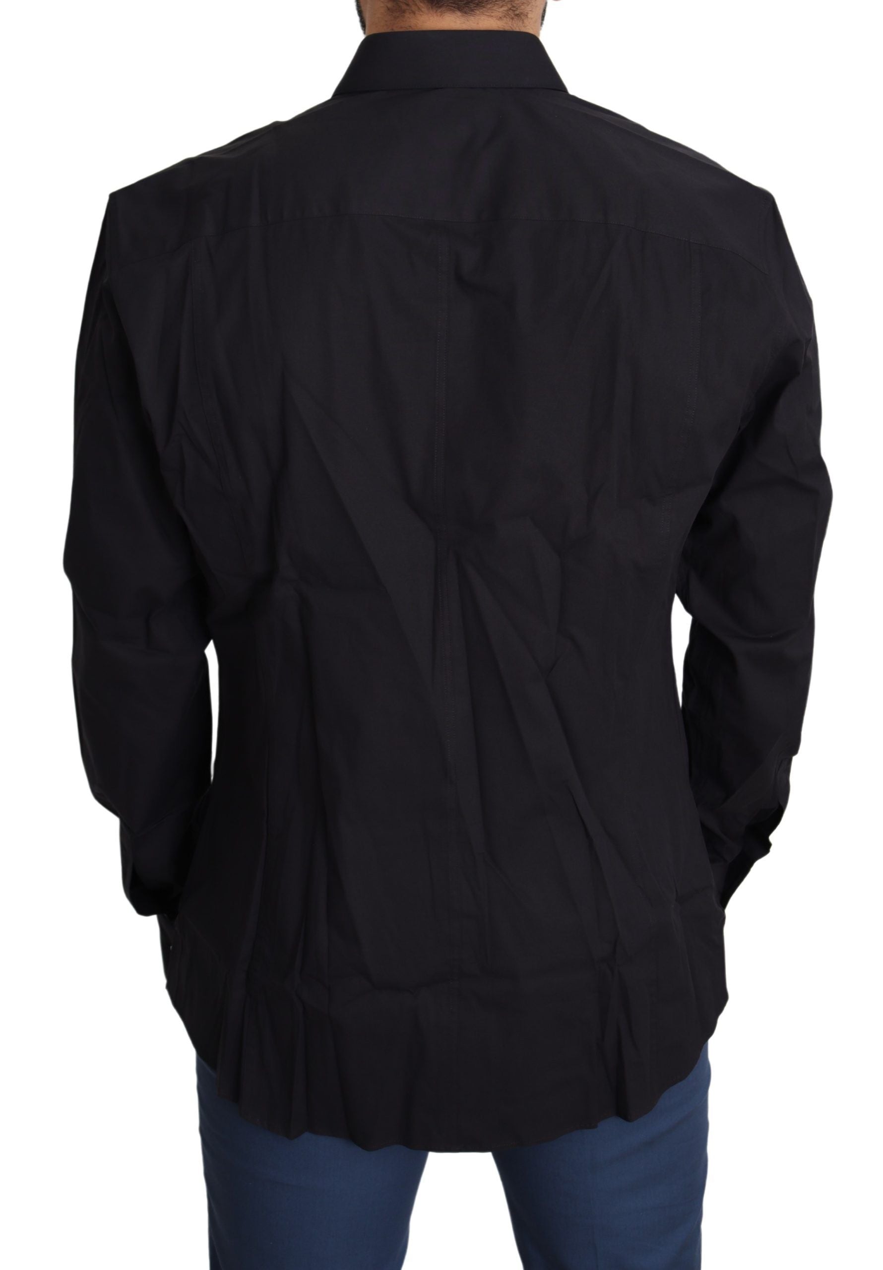 Dolce &amp; Gabbana Elegantes Slim Fit-Hemd in Schwarz