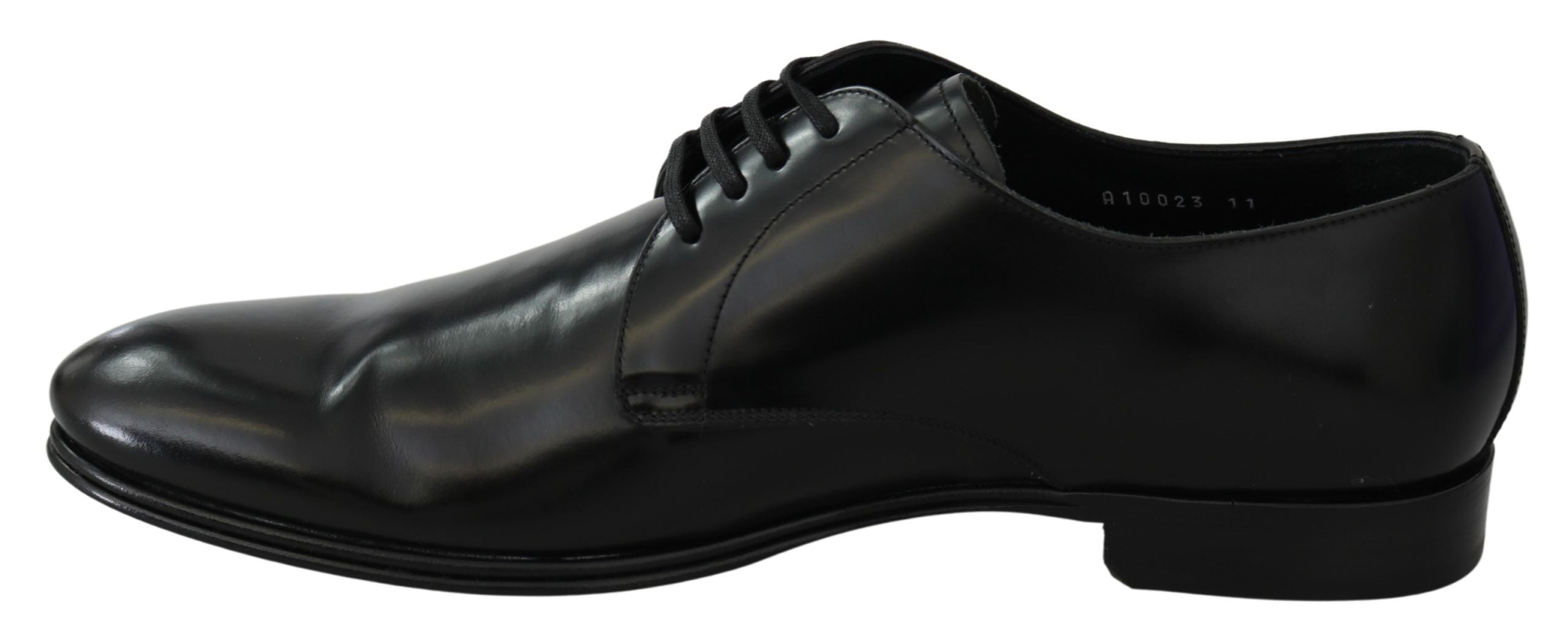 Dolce &amp; Gabbana Elegante Derby-Schuhe aus schwarzem Leder