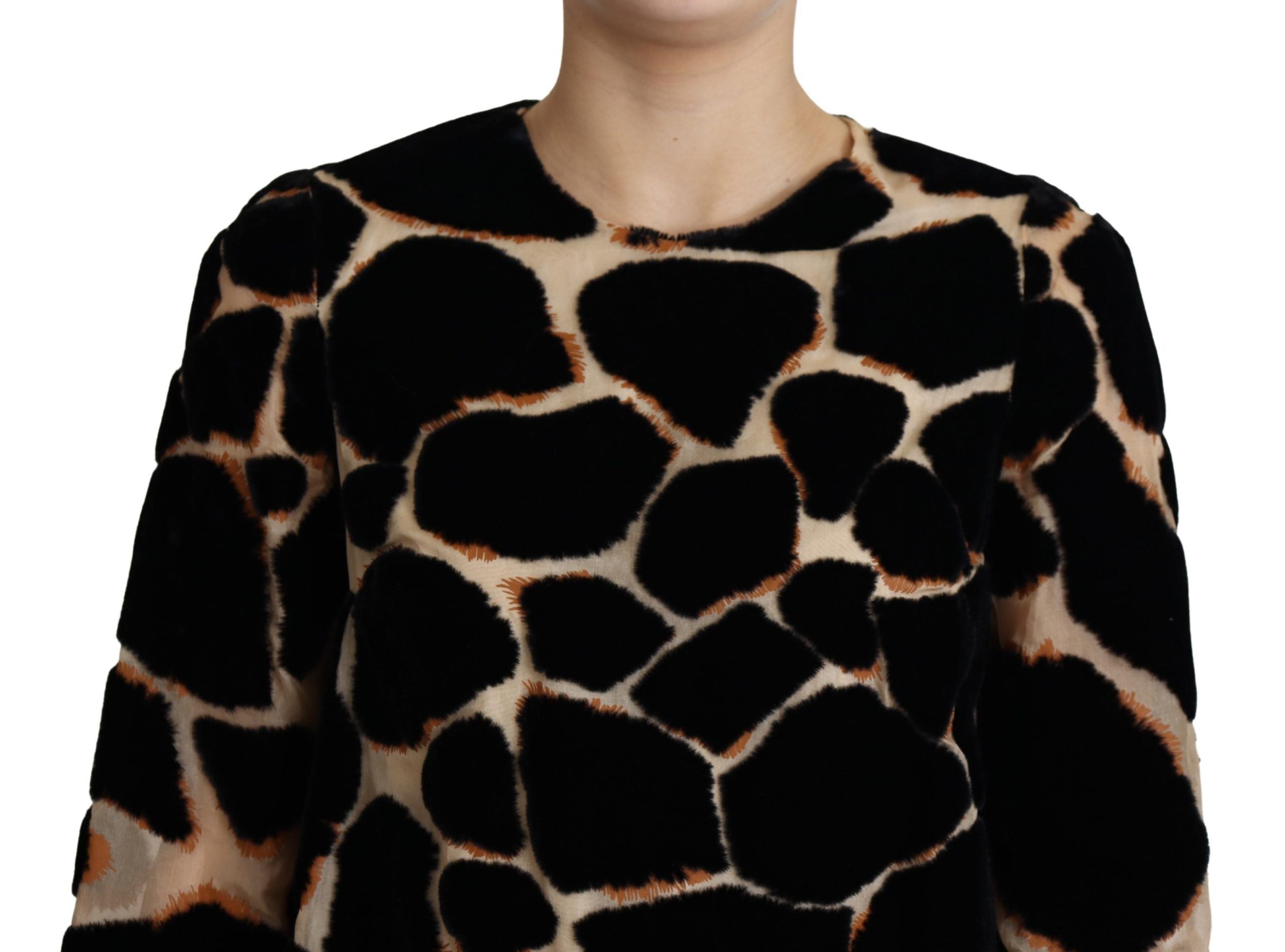 Rochie mini Dolce &amp; Gabbana Chic cu imprimeu de girafă