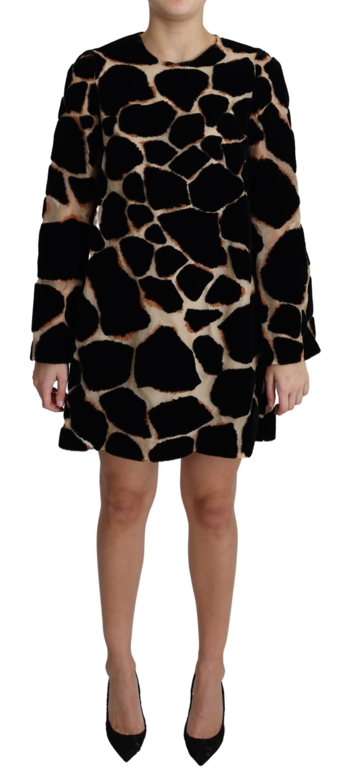 Dolce &amp; Gabbana – Schickes Mini-Etuikleid mit Giraffenprint