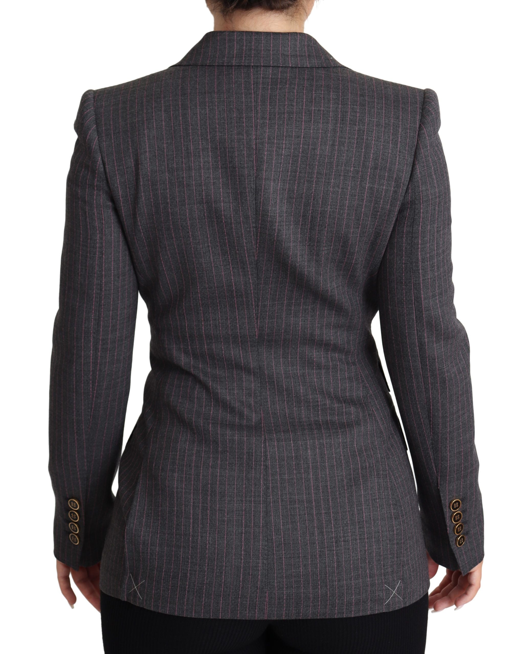 Dolce &amp; Gabbana Eleganter grauer Blazer aus Stretchwolle