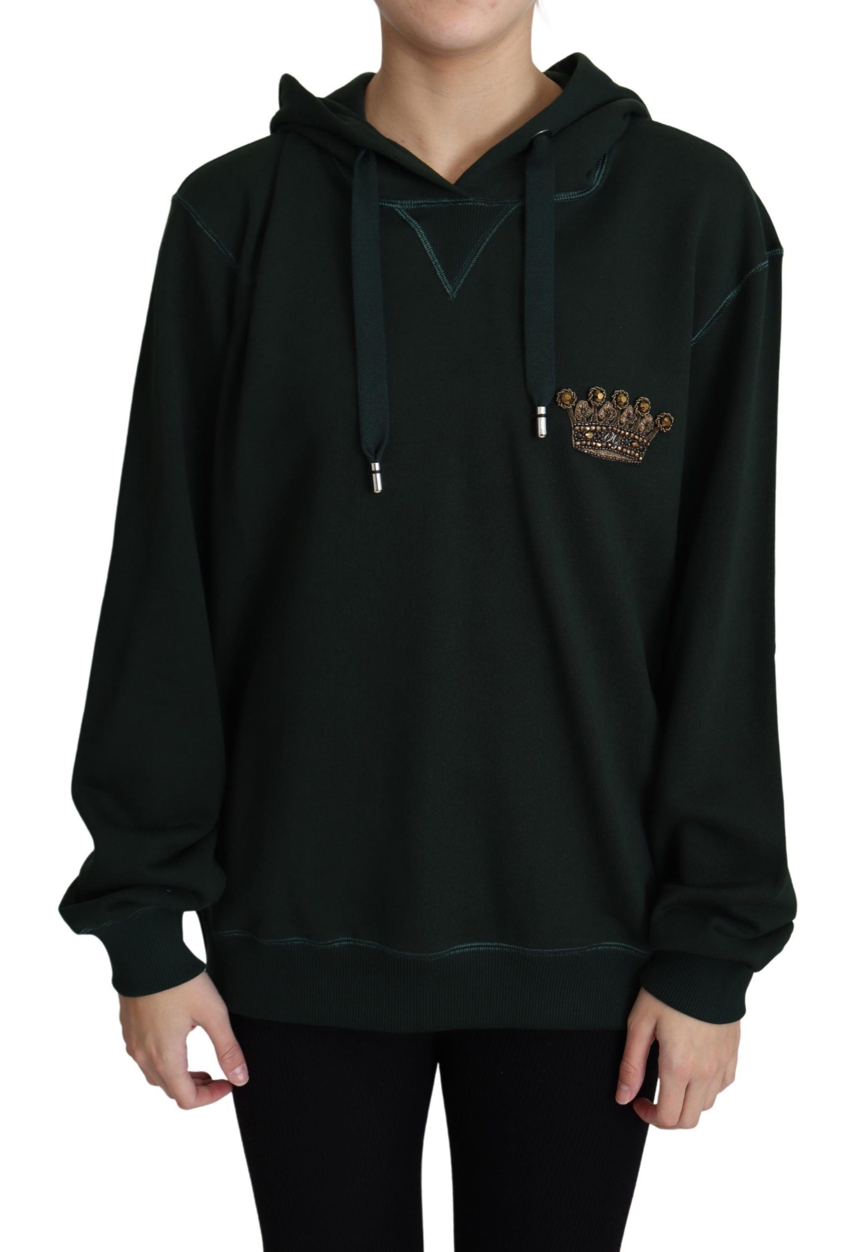 Dolce &amp; Gabbana – Hoodie mit Regal-Kronenstickerei