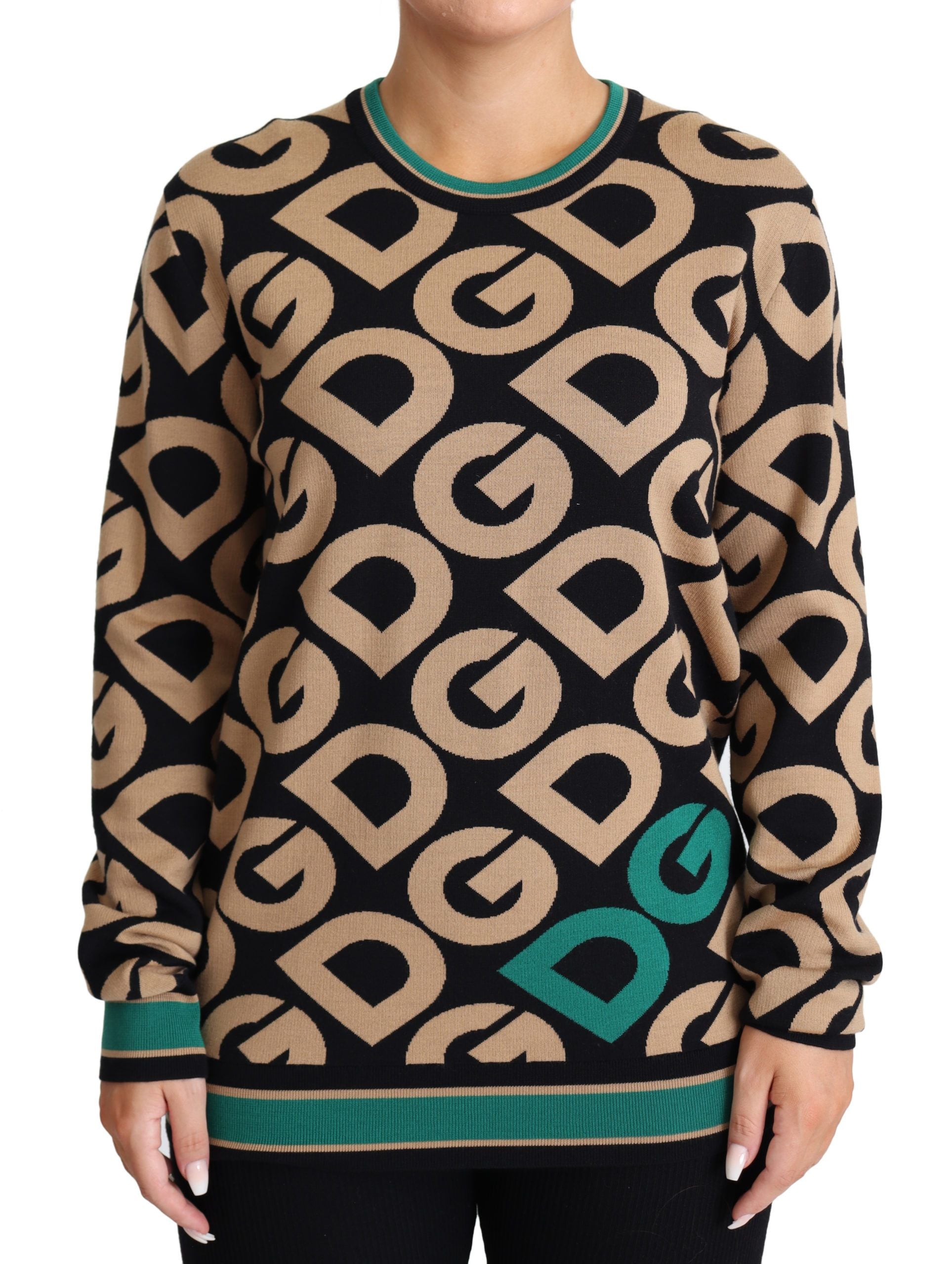Dolce &amp; Gabbana Eleganter mehrfarbiger Pullover aus Wollmischung