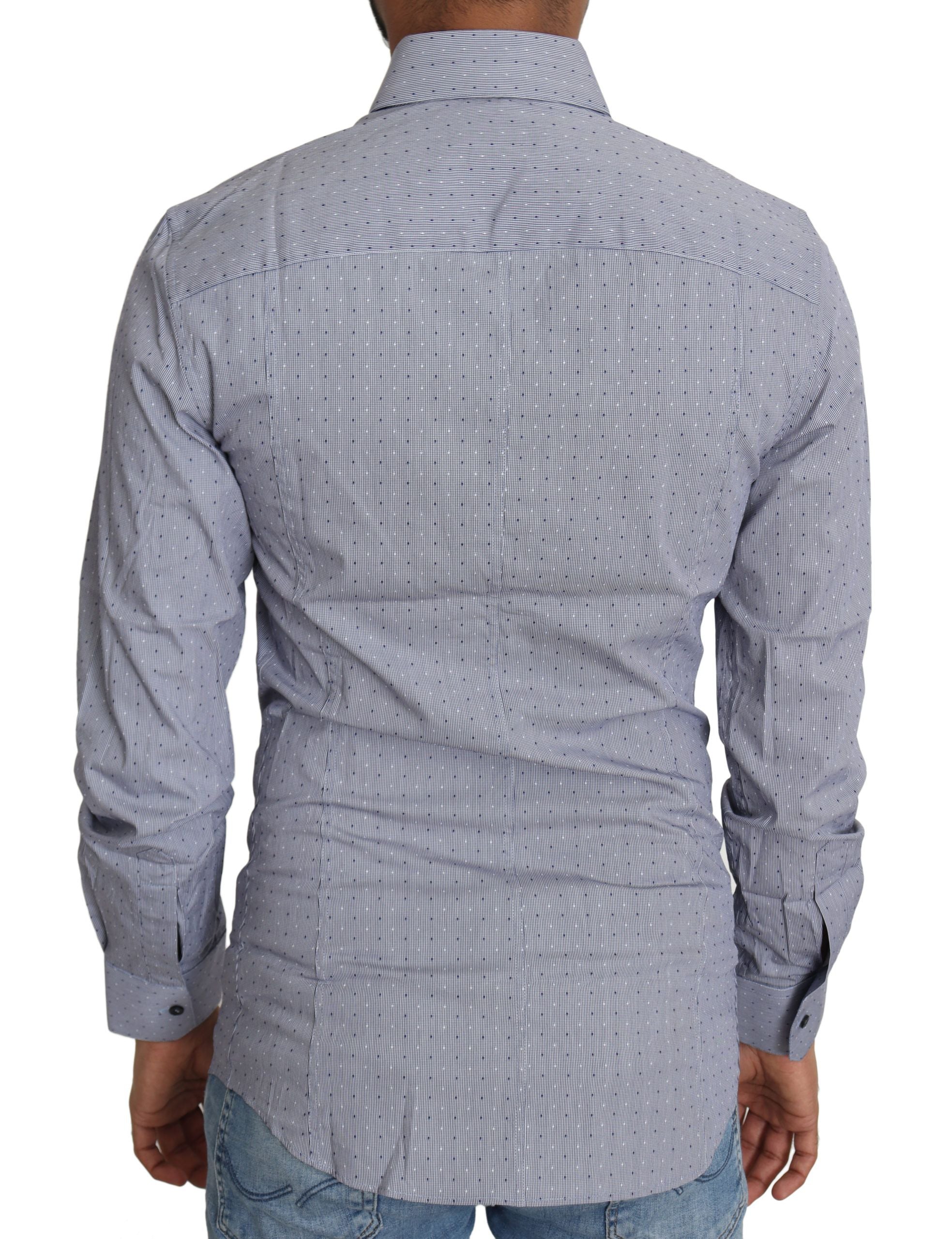 Dolce &amp; Gabbana – Slim Fit-Hemd „Sicilia“ aus Baumwollmischung mit Punkten