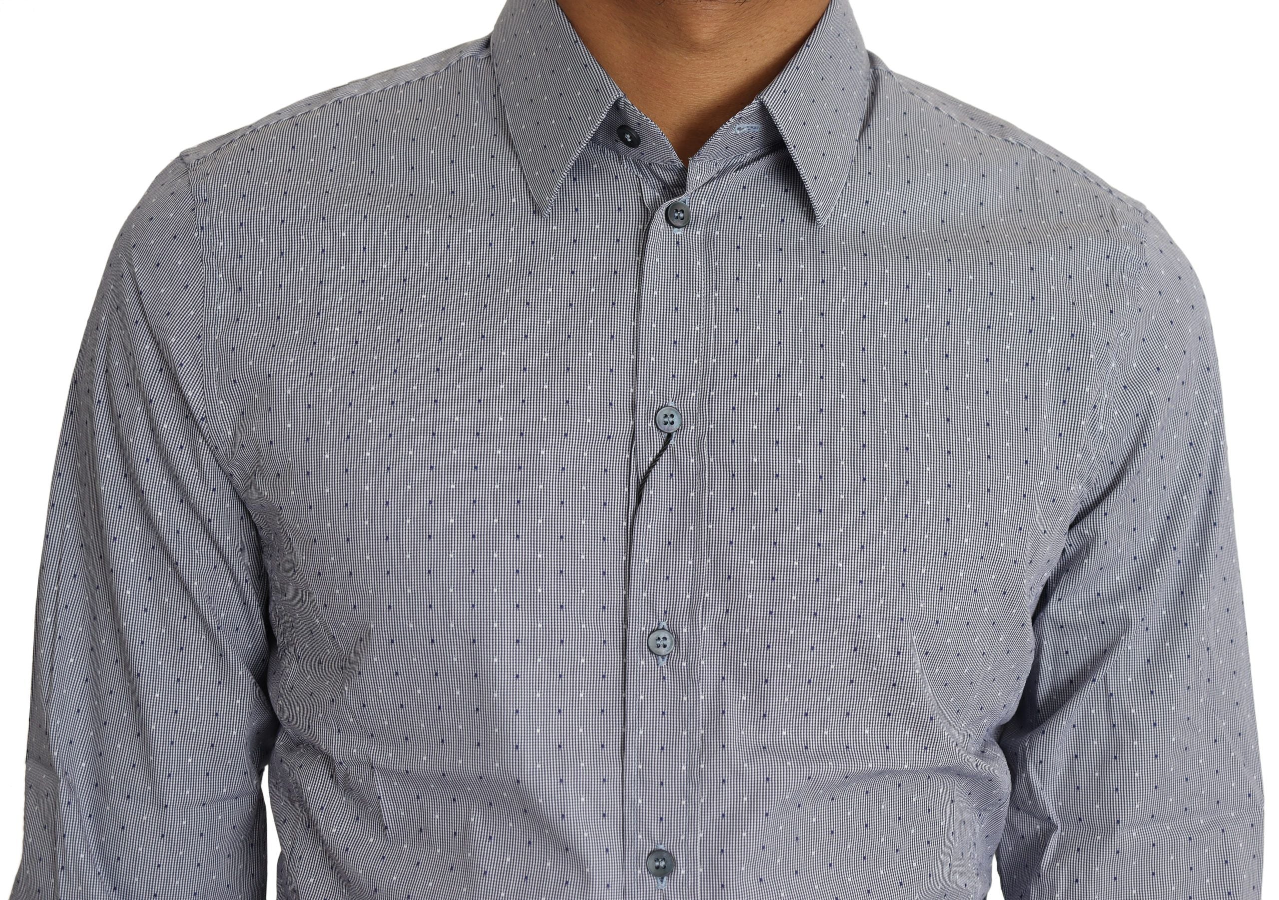 Dolce &amp; Gabbana – Slim Fit-Hemd „Sicilia“ aus Baumwollmischung mit Punkten