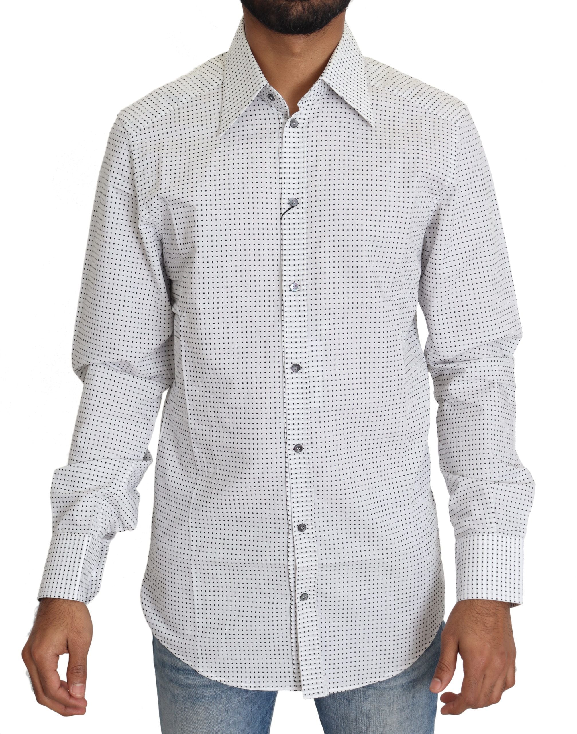 Dolce &amp; Gabbana – Elegantes Slim Fit-Hemd mit Punkten