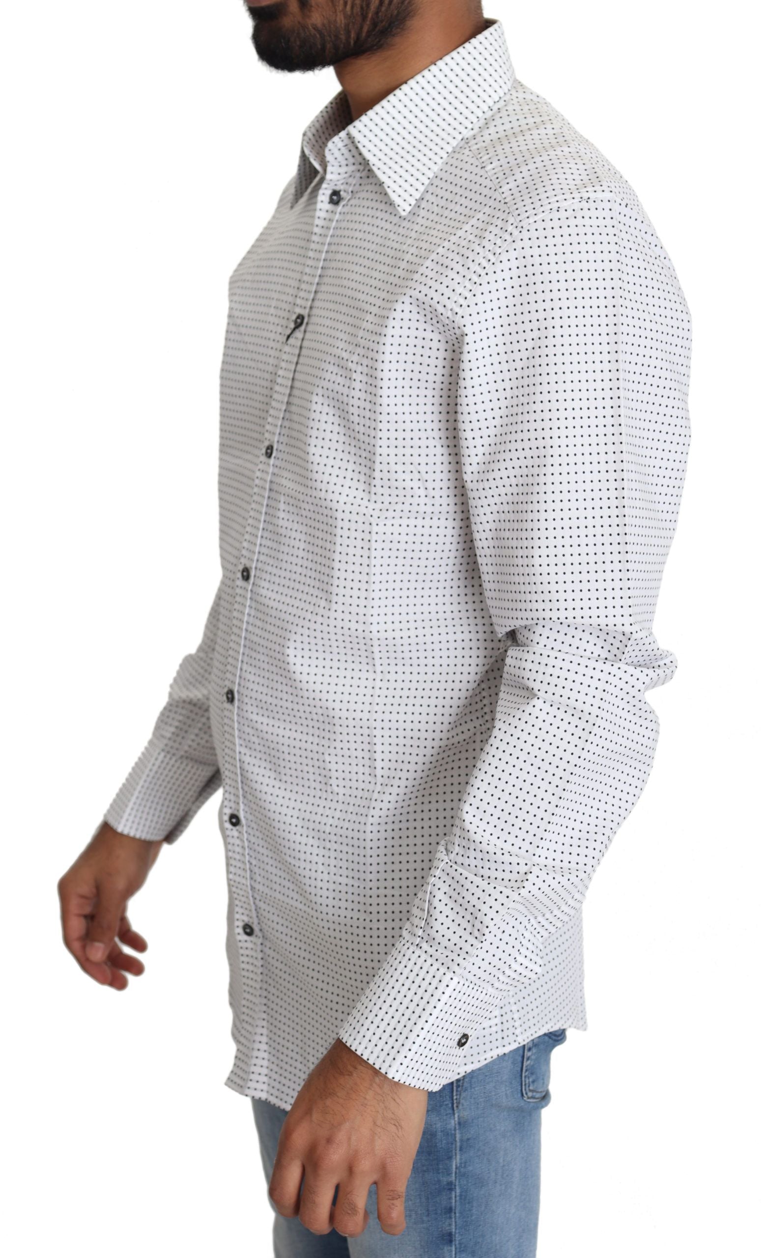 Dolce &amp; Gabbana – Elegantes Slim Fit-Hemd mit Punkten