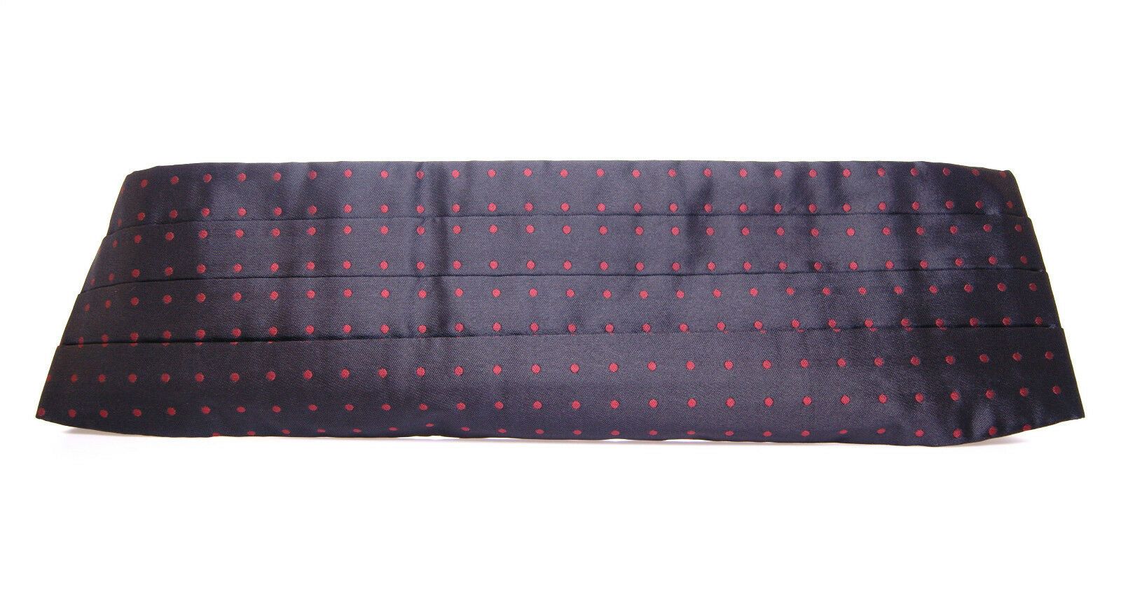 Dolce &amp; Gabbana Eleganter schwarzer Kummerbund aus Seide mit roten Punkten
