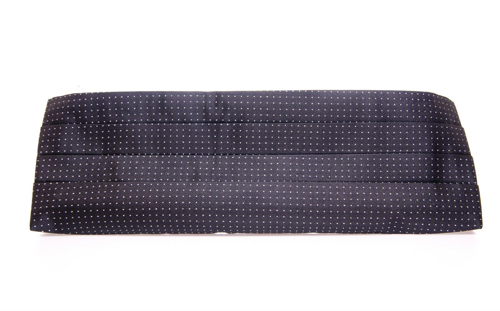 Dolce &amp; Gabbana Eleganter schwarzer Seidenkummerbund mit Polka Dots