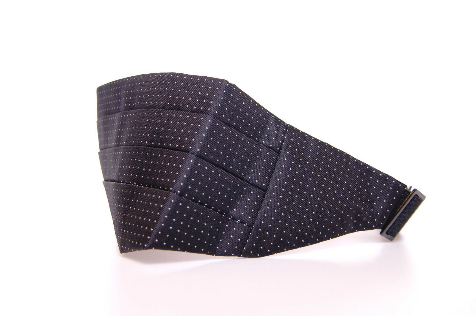 Dolce &amp; Gabbana Eleganter schwarzer Seidenkummerbund mit Polka Dots