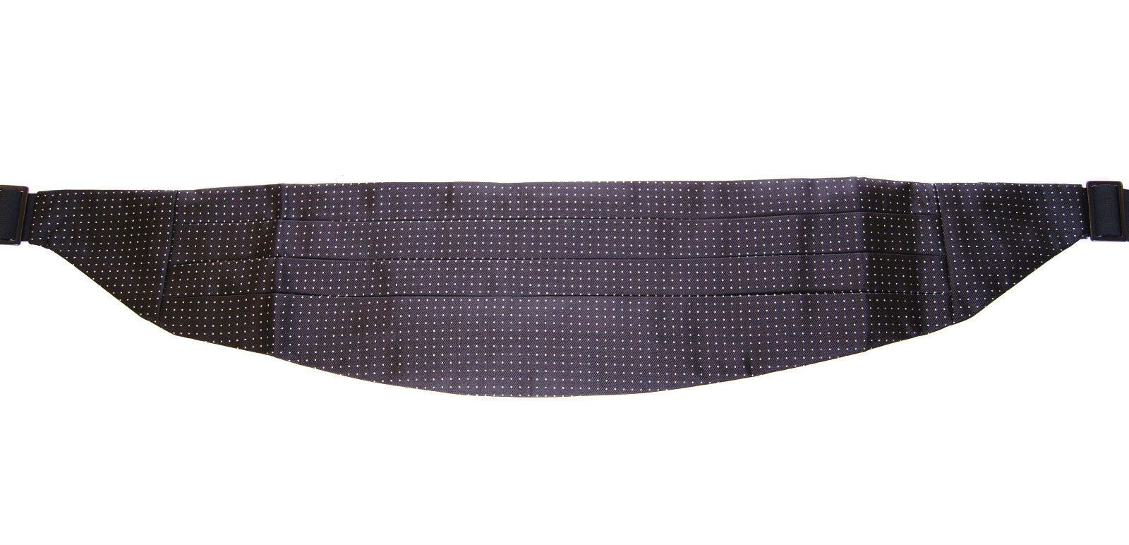 Dolce &amp; Gabbana Eleganter schwarzer Seidenkummerbund mit Polka Dots