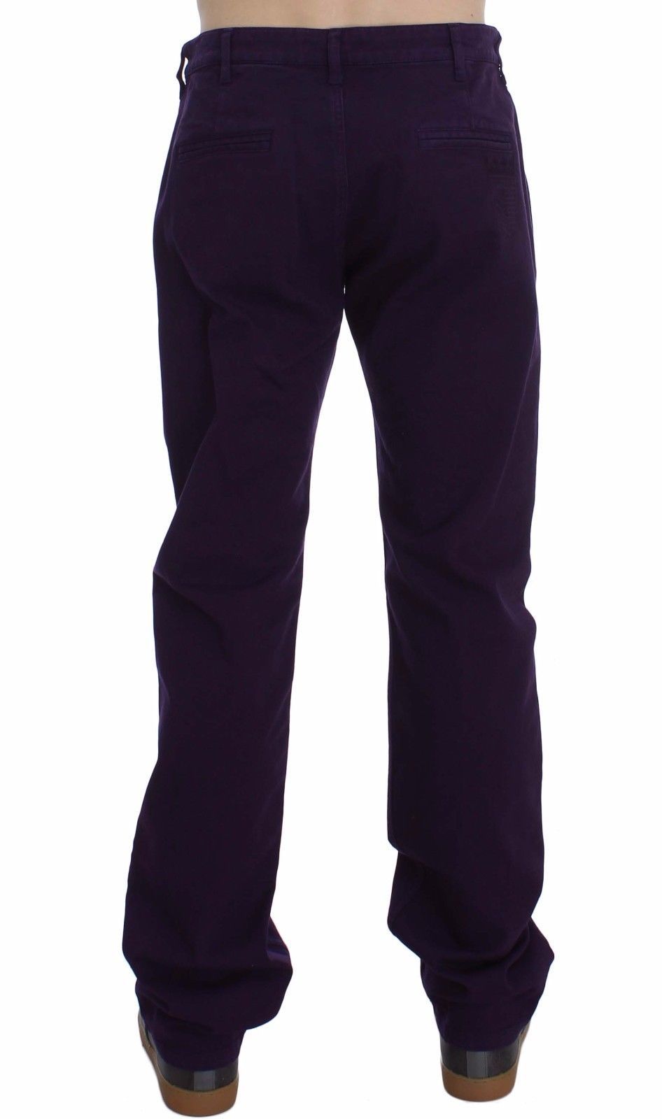 GF Ferre – Schmale Chinos aus Stretch-Baumwolle in Lila