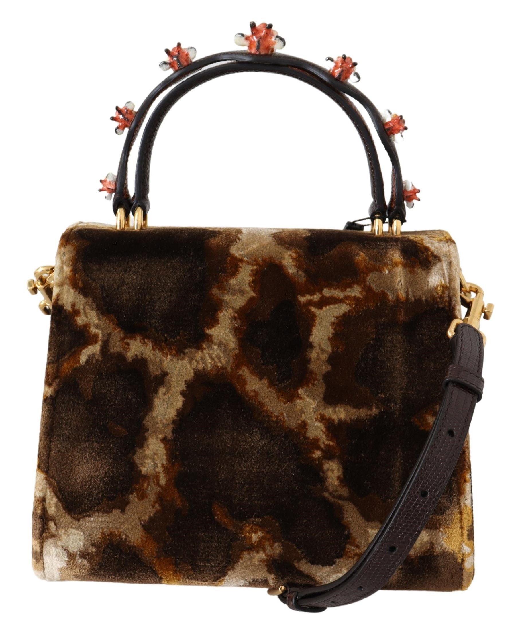 Dolce &amp; Gabbana – Elegante Willkommenstasche mit Giraffenmuster und goldenen Akzenten