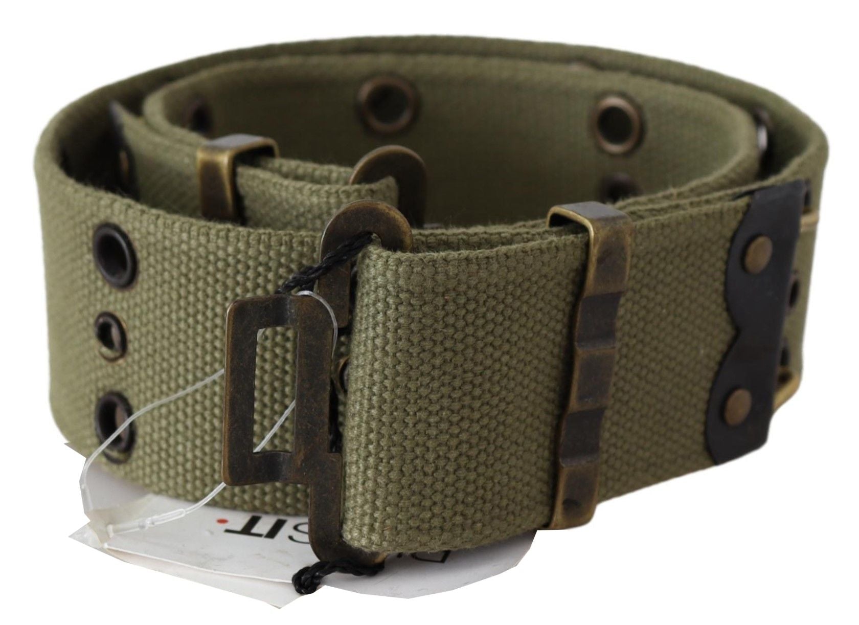 Ermanno Scervino Schicker Taillengürtel aus armeegrüner Baumwolle