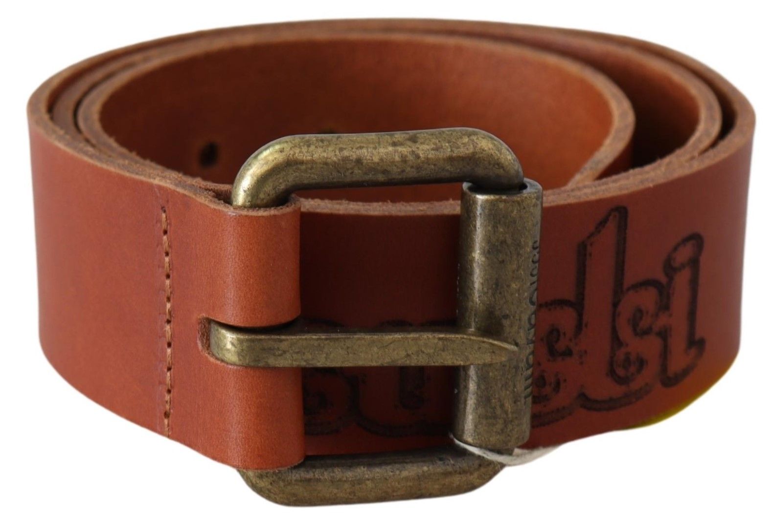Just Cavalli Schicker Taillengürtel aus braunem Leder mit Logo