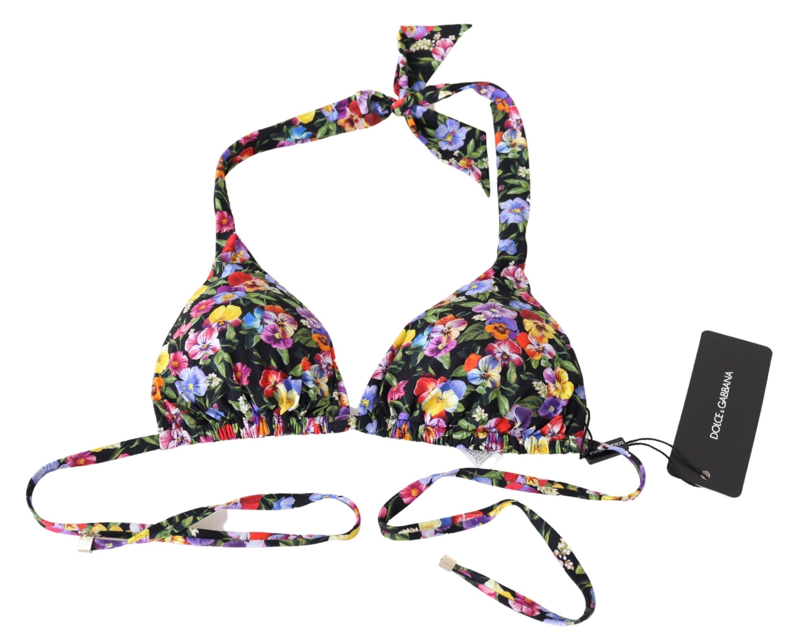 Dolce &amp; Gabbana Schickes Bikinioberteil mit Blumenmuster