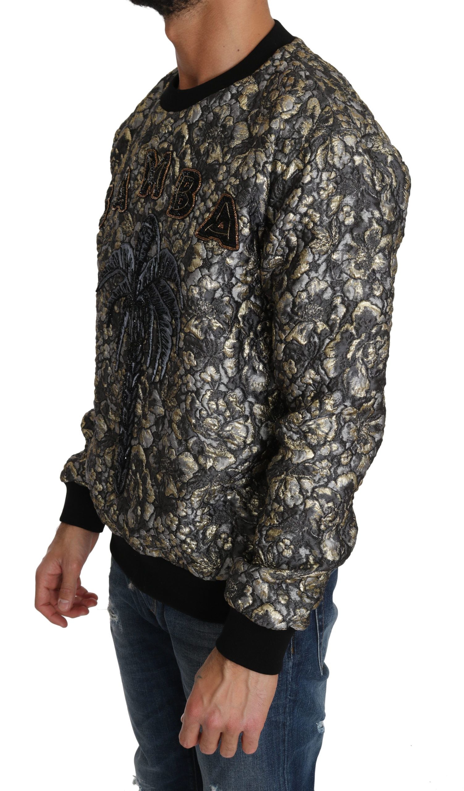Pulover Dolce &amp; Gabbana Samba Jacquard Palm Crew Neck