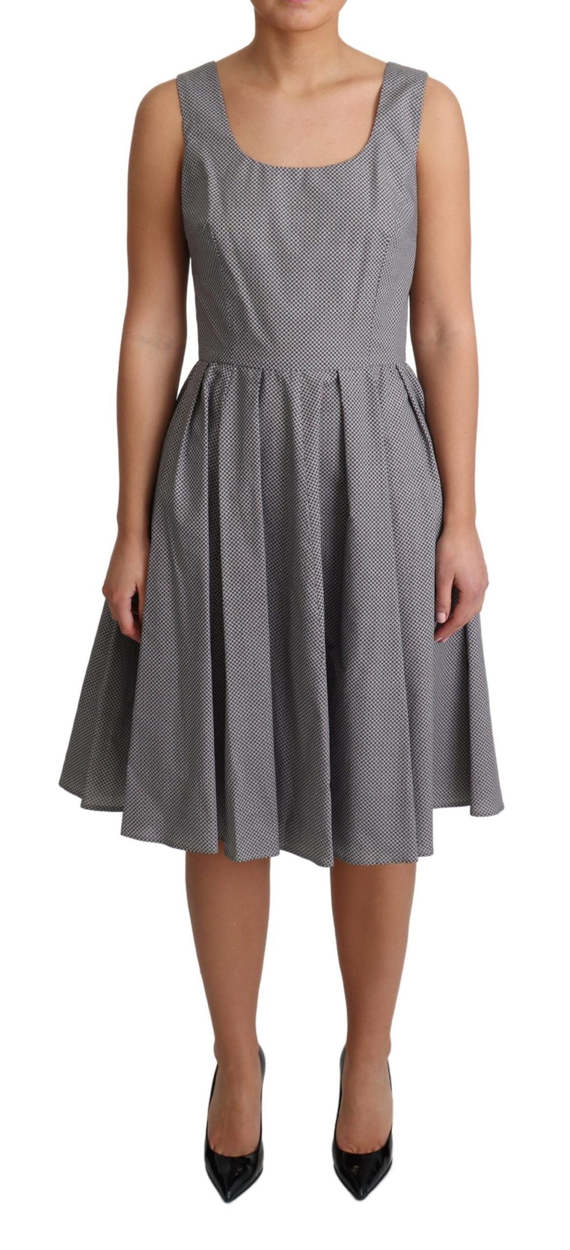 Rochie Dolce &amp; Gabbana fără mâneci, cu model geometric, linie A