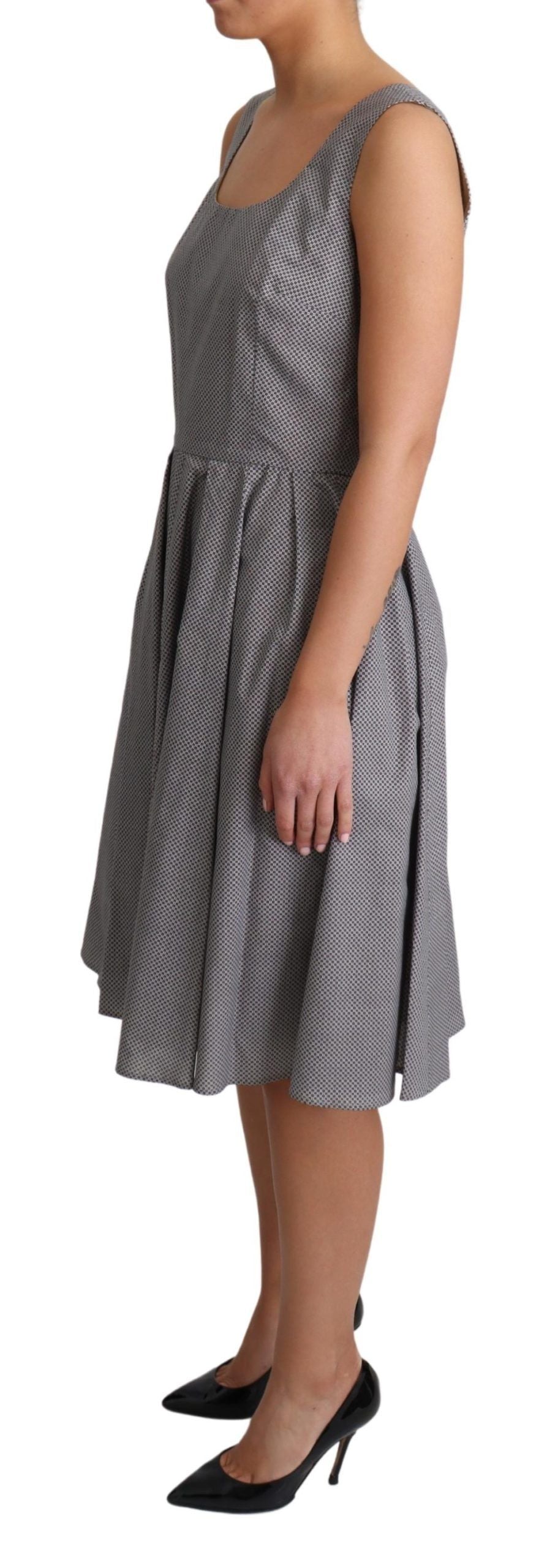 Dolce &amp; Gabbana – Ärmelloses A-Linien-Kleid mit geometrischem Muster