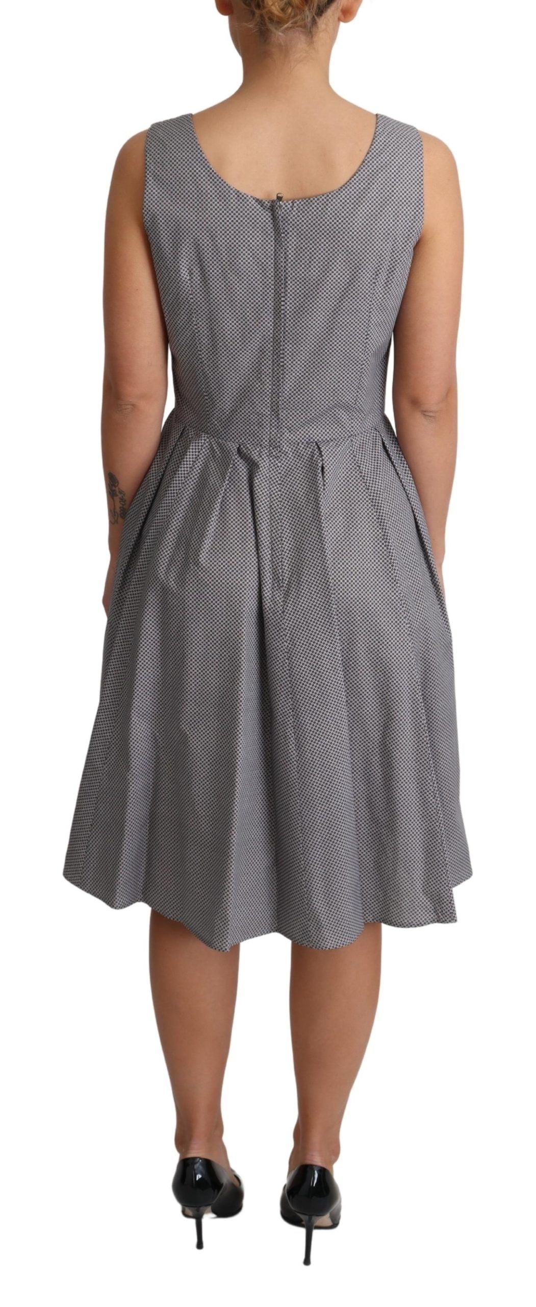 Dolce &amp; Gabbana – Ärmelloses A-Linien-Kleid mit geometrischem Muster