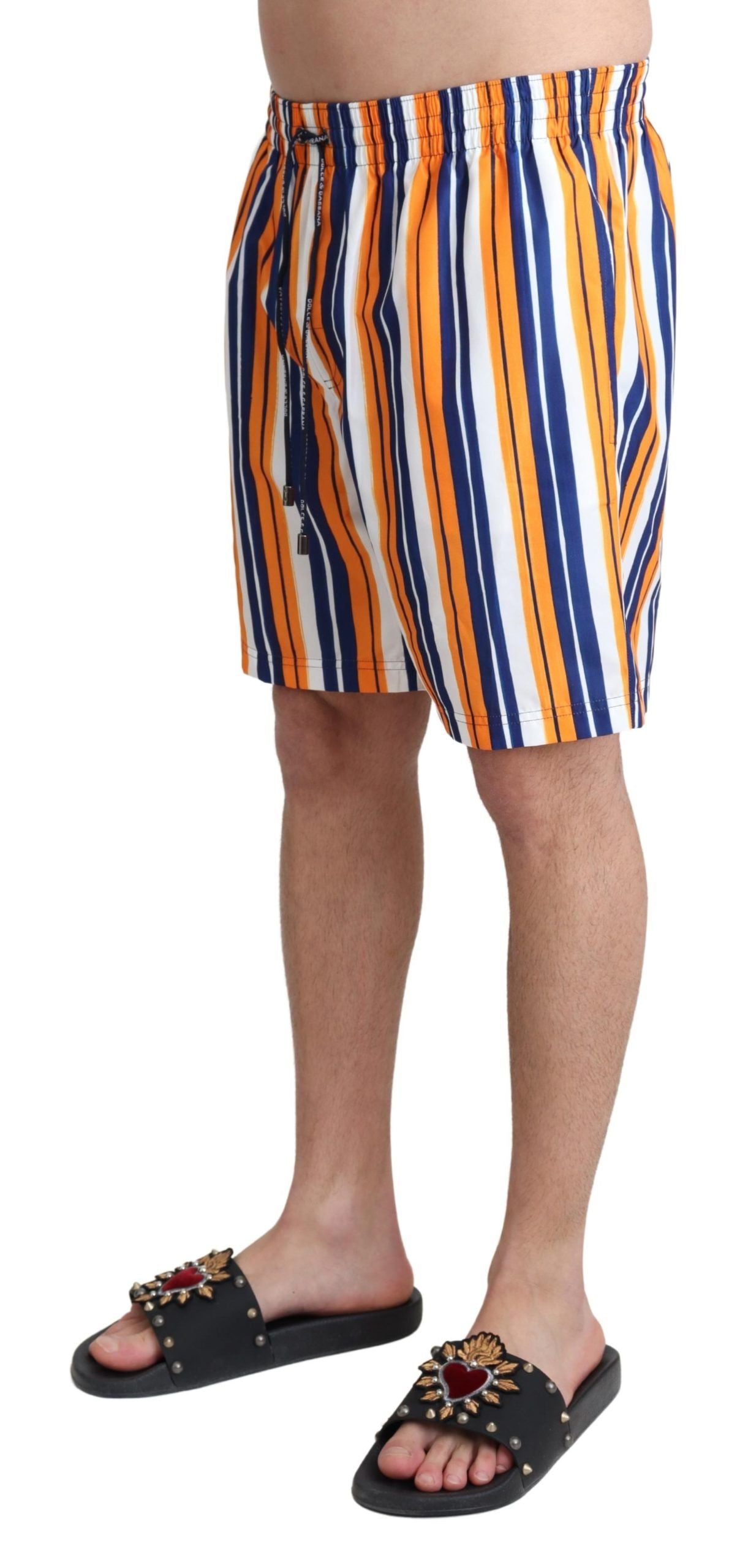 Dolce &amp; Gabbana Pantaloni scurți de baie cu dungi multicolore