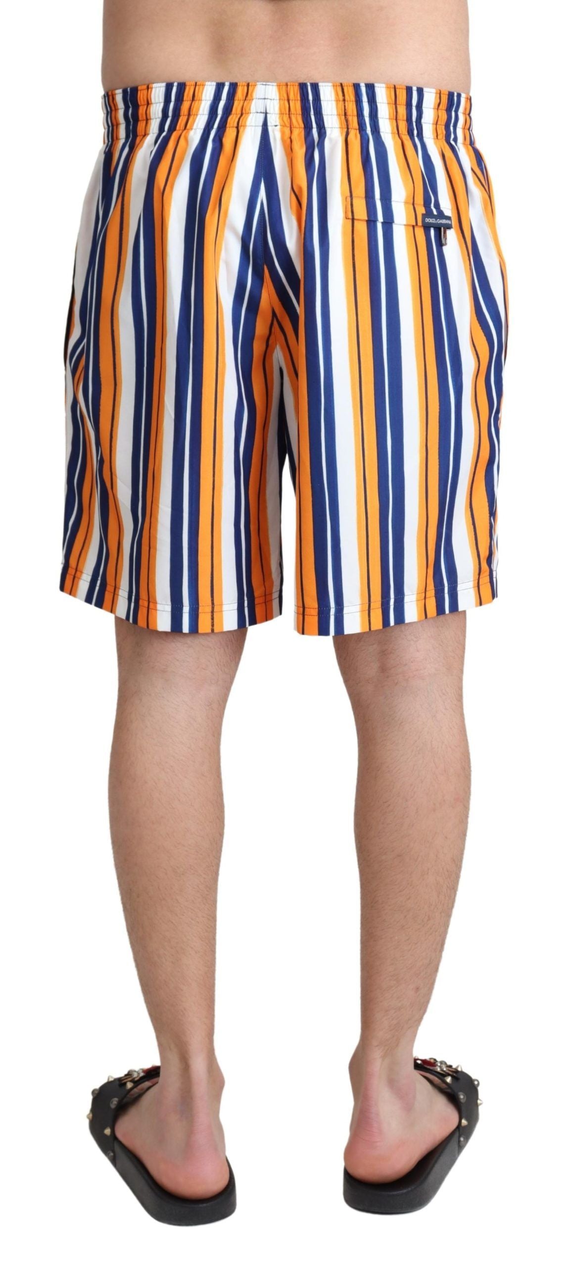 Dolce &amp; Gabbana Pantaloni scurți de baie cu dungi multicolore