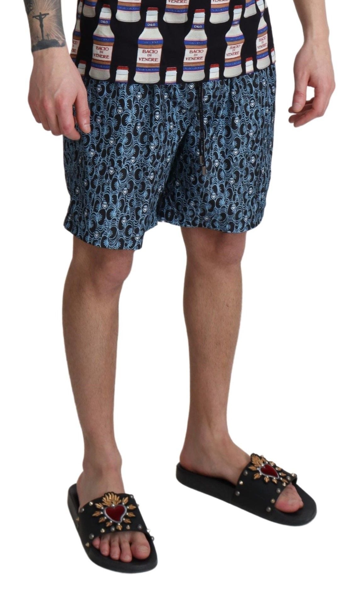 Dolce &amp; Gabbana Chic - Șort de baie albastru cu șnur