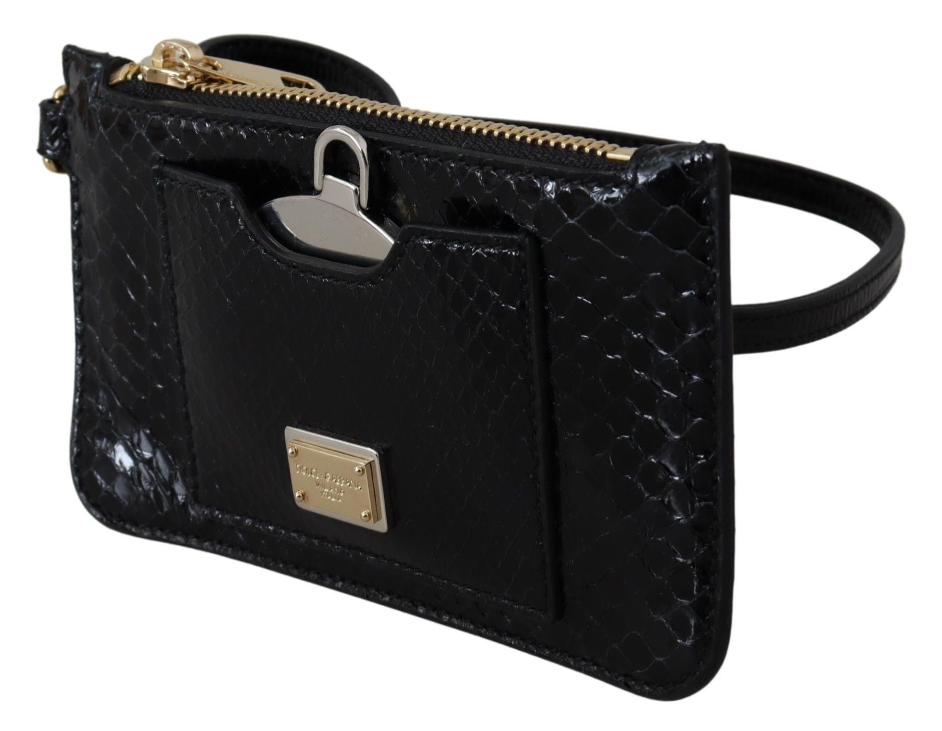 Portofel elegant din piele cu model piton Dolce &amp; Gabbana
