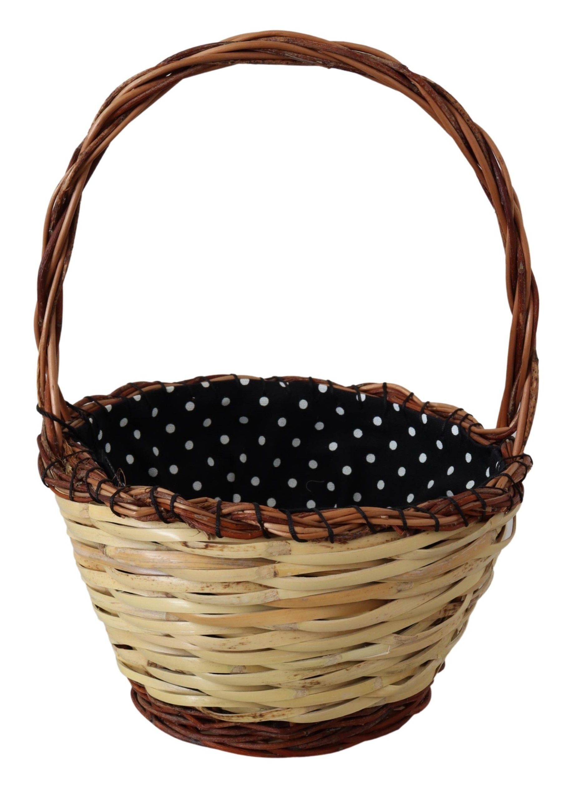 Dolce &amp; Gabbana – Schicke Einkaufstasche aus Weidenkorb in Beige