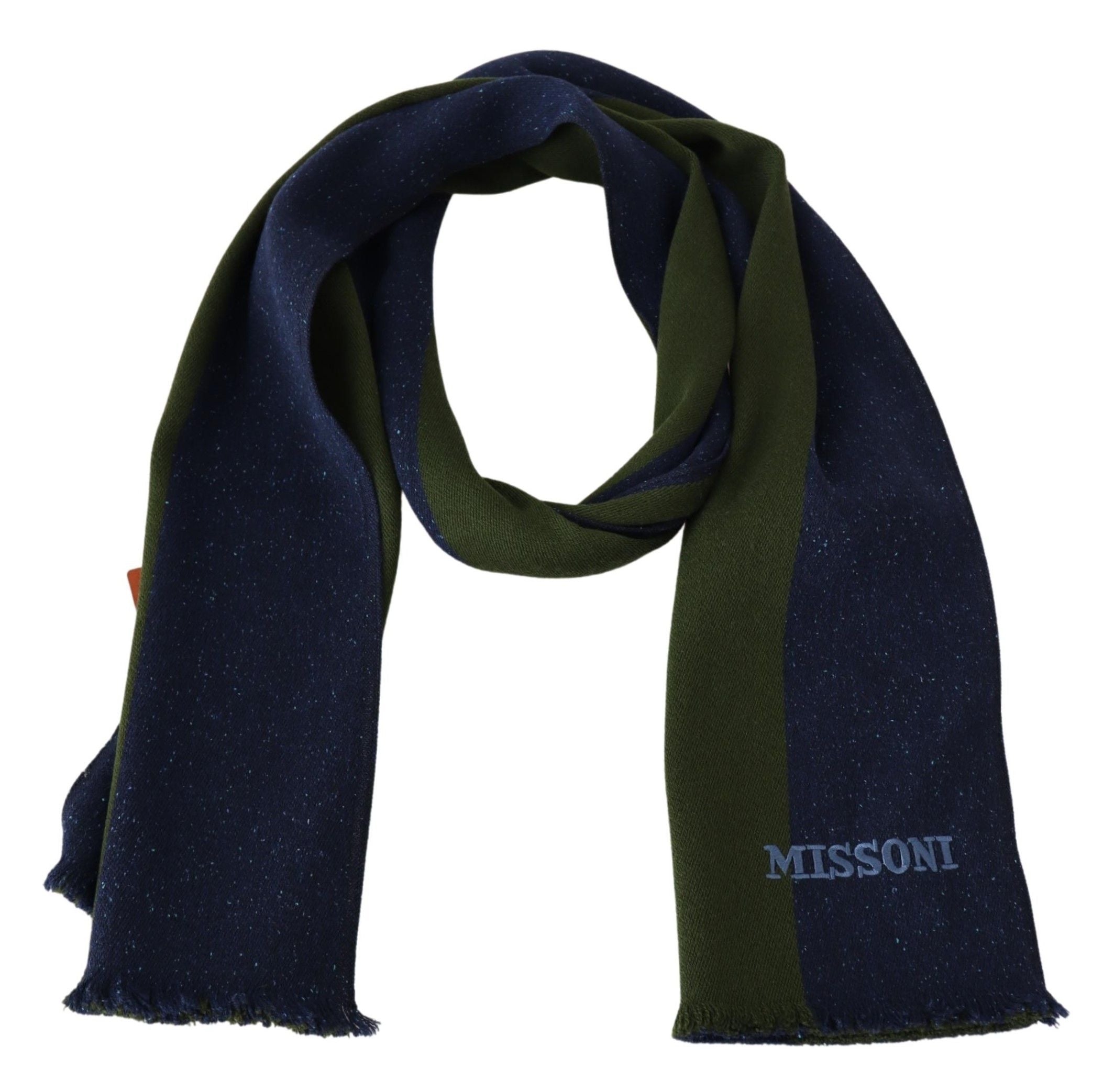 Missoni Authentic Wollschal mit Streifen und Logo-Stickerei