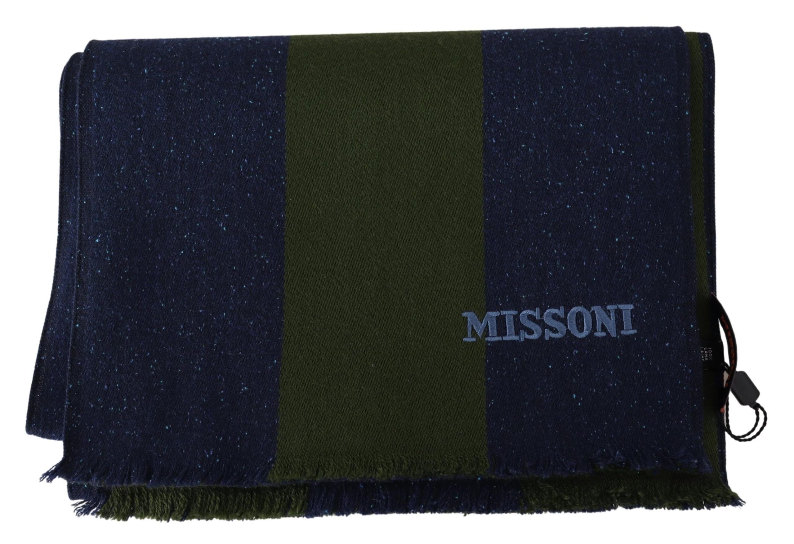 Missoni Authentic Wollschal mit Streifen und Logo-Stickerei