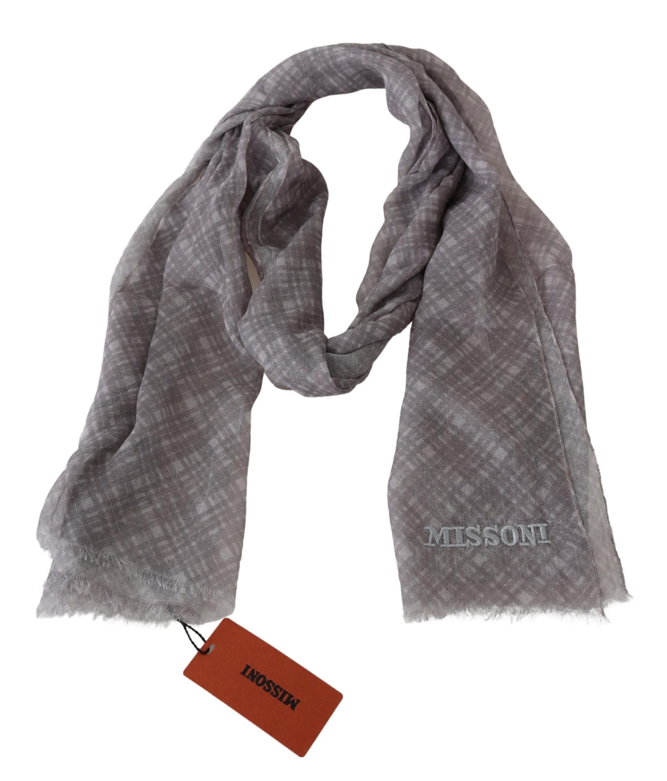 Eleganter karierter Schal aus Woll-Seidenmischung von Missoni