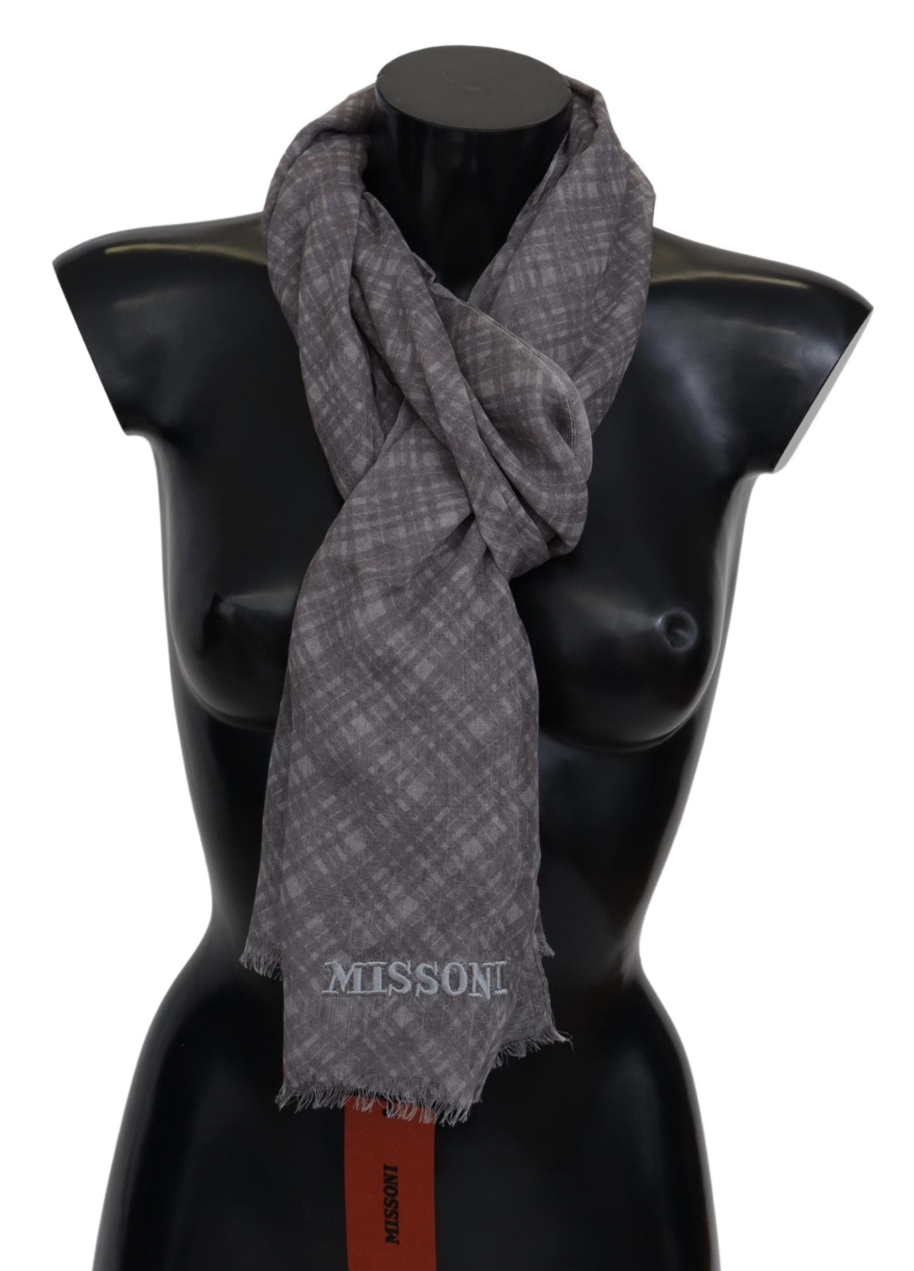 Eleganter karierter Schal aus Woll-Seidenmischung von Missoni