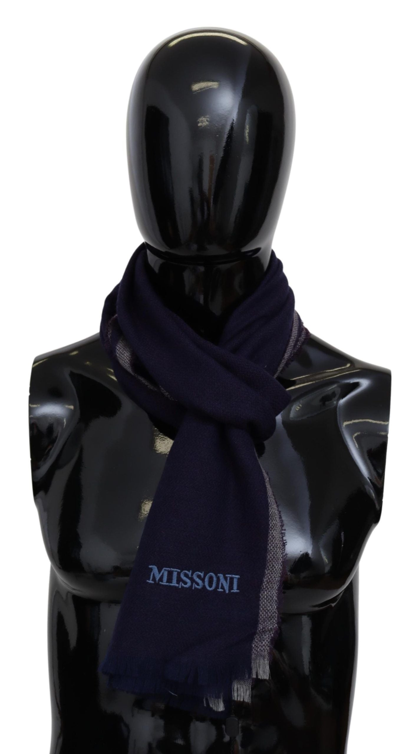 Eșarfă Missoni din lână autentică cu model în dungi