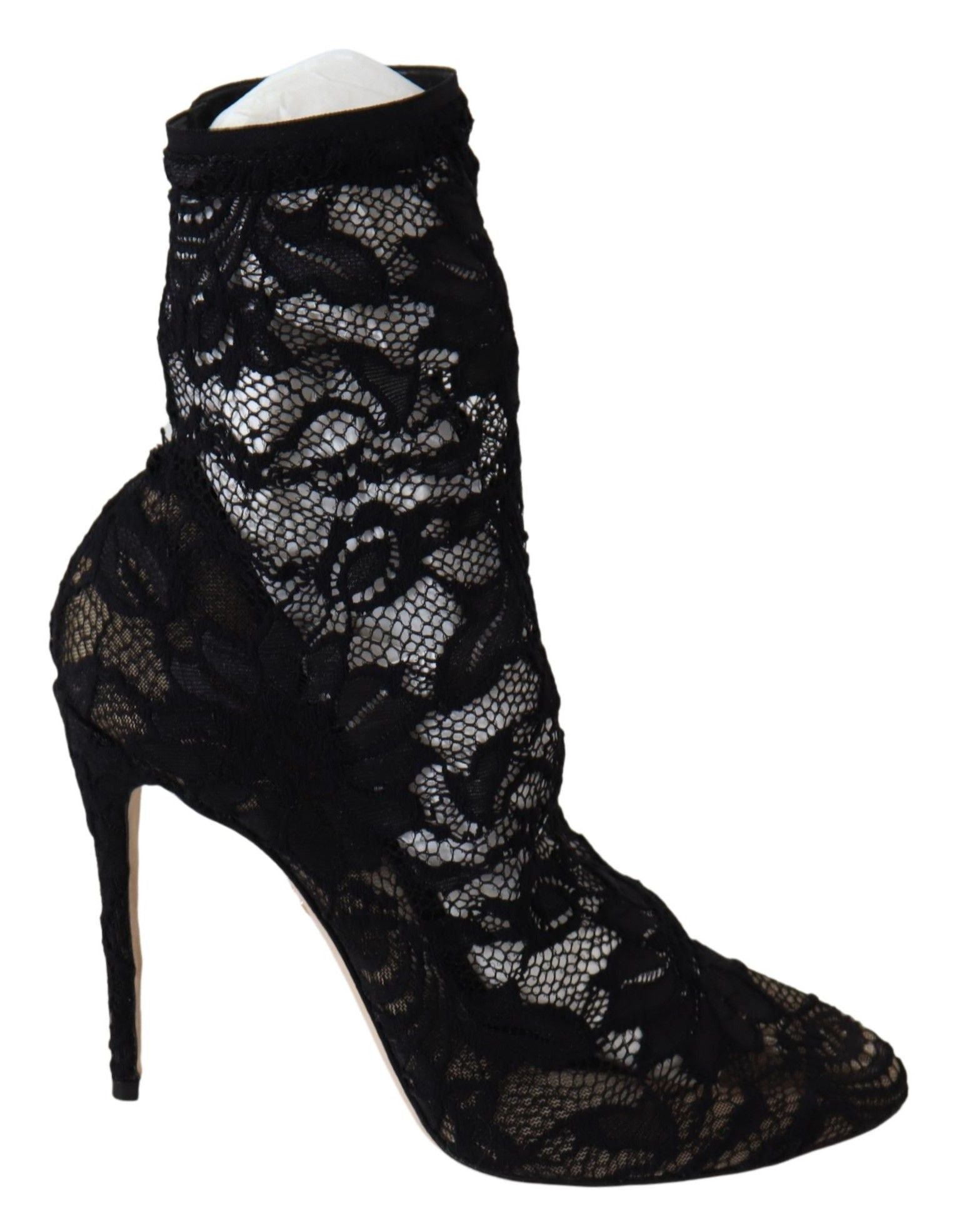 Dolce &amp; Gabbana Pantofi cu toc Taormina din dantelă neagră, eleganță dezlănțuită