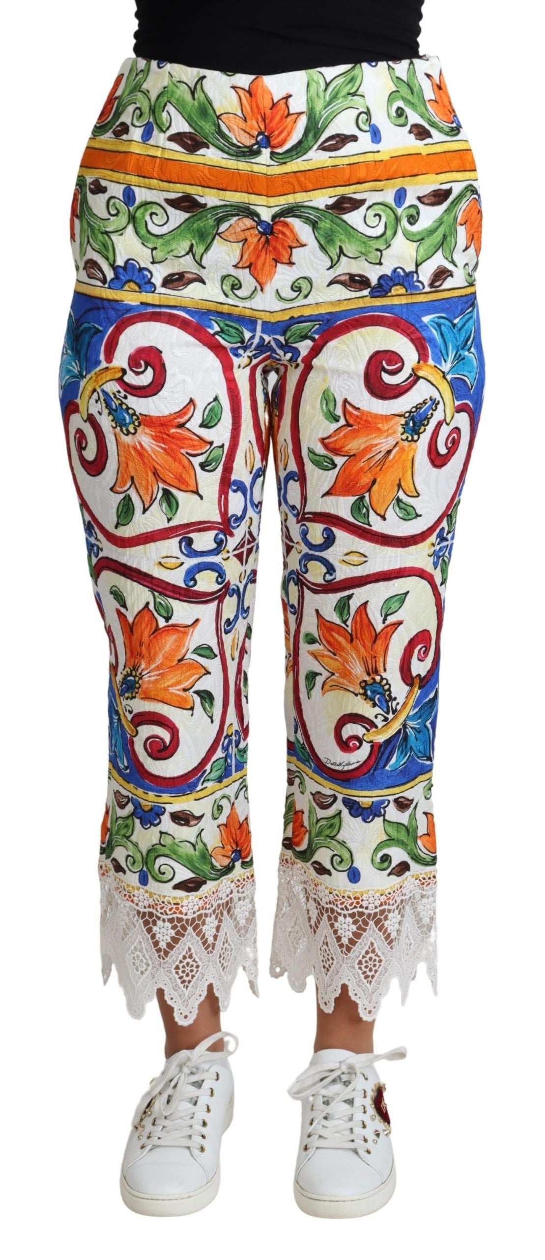 Dolce &amp; Gabbana Majolica – Kurze Hose mit hoher Taille