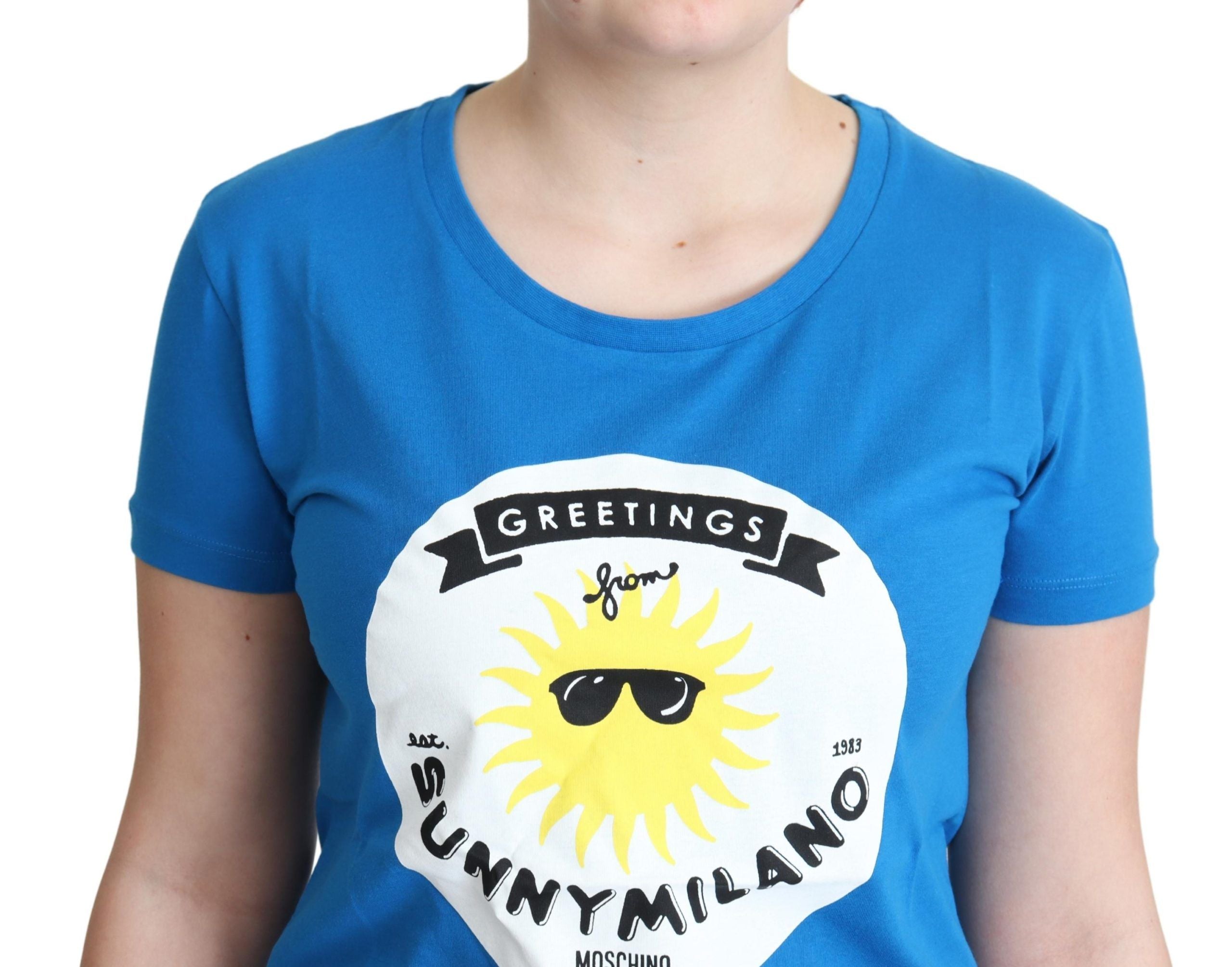 Tricou Moschino Sunny Milano Chic cu guler rotund