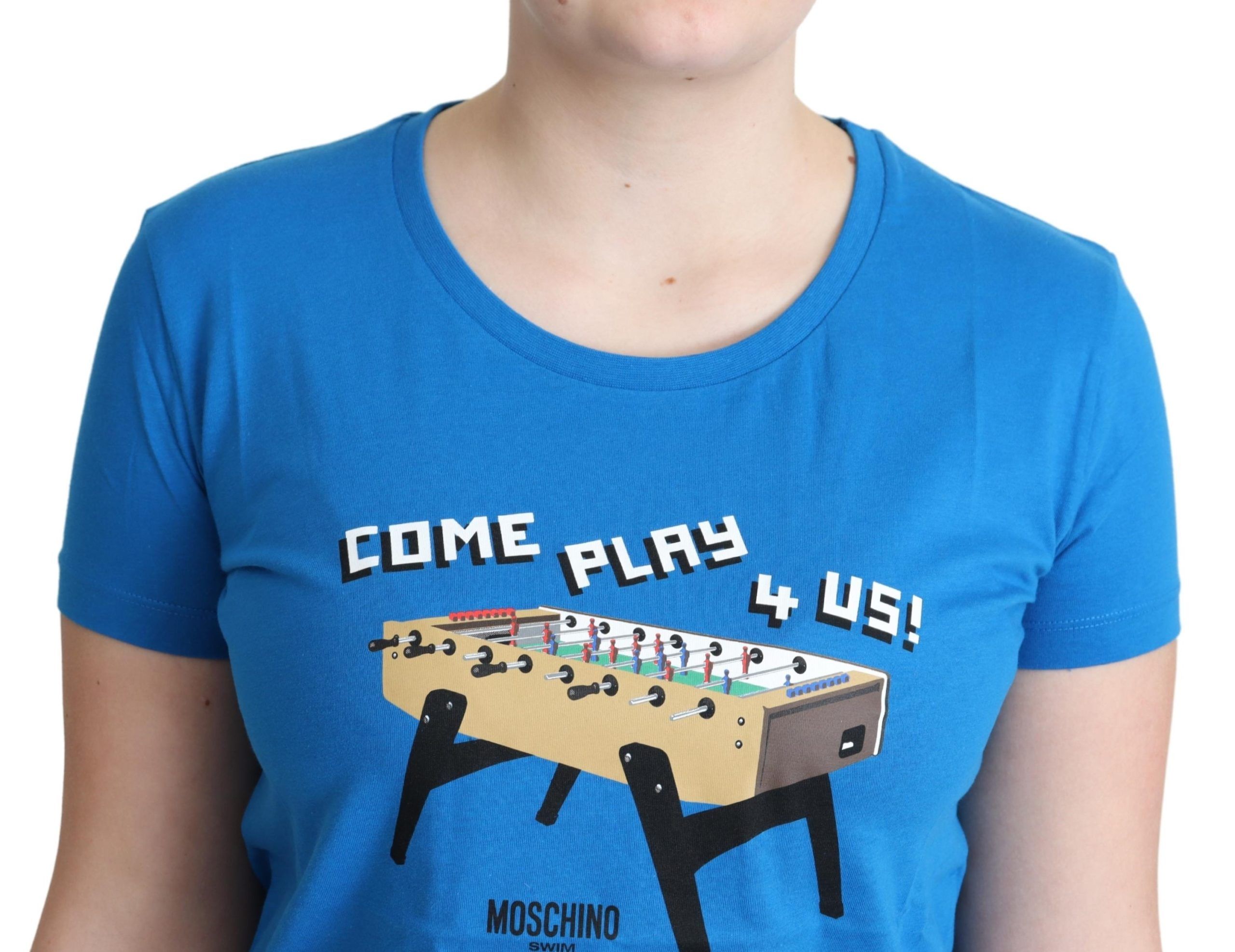 Tricou elegant Moschino din bumbac cu imprimeu unic