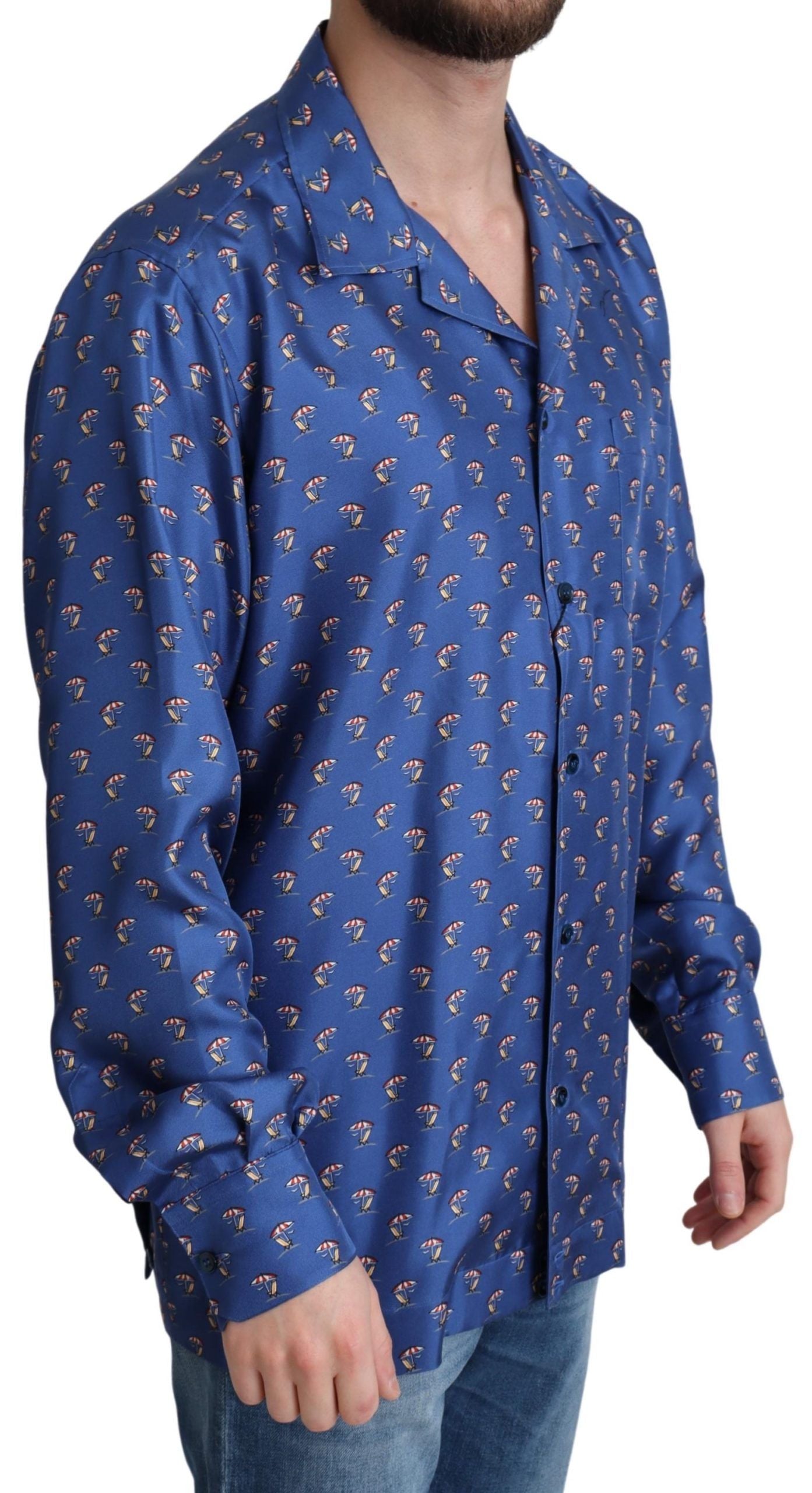 Dolce &amp; Gabbana Freizeithemd aus Seide mit Strandkorb-Print