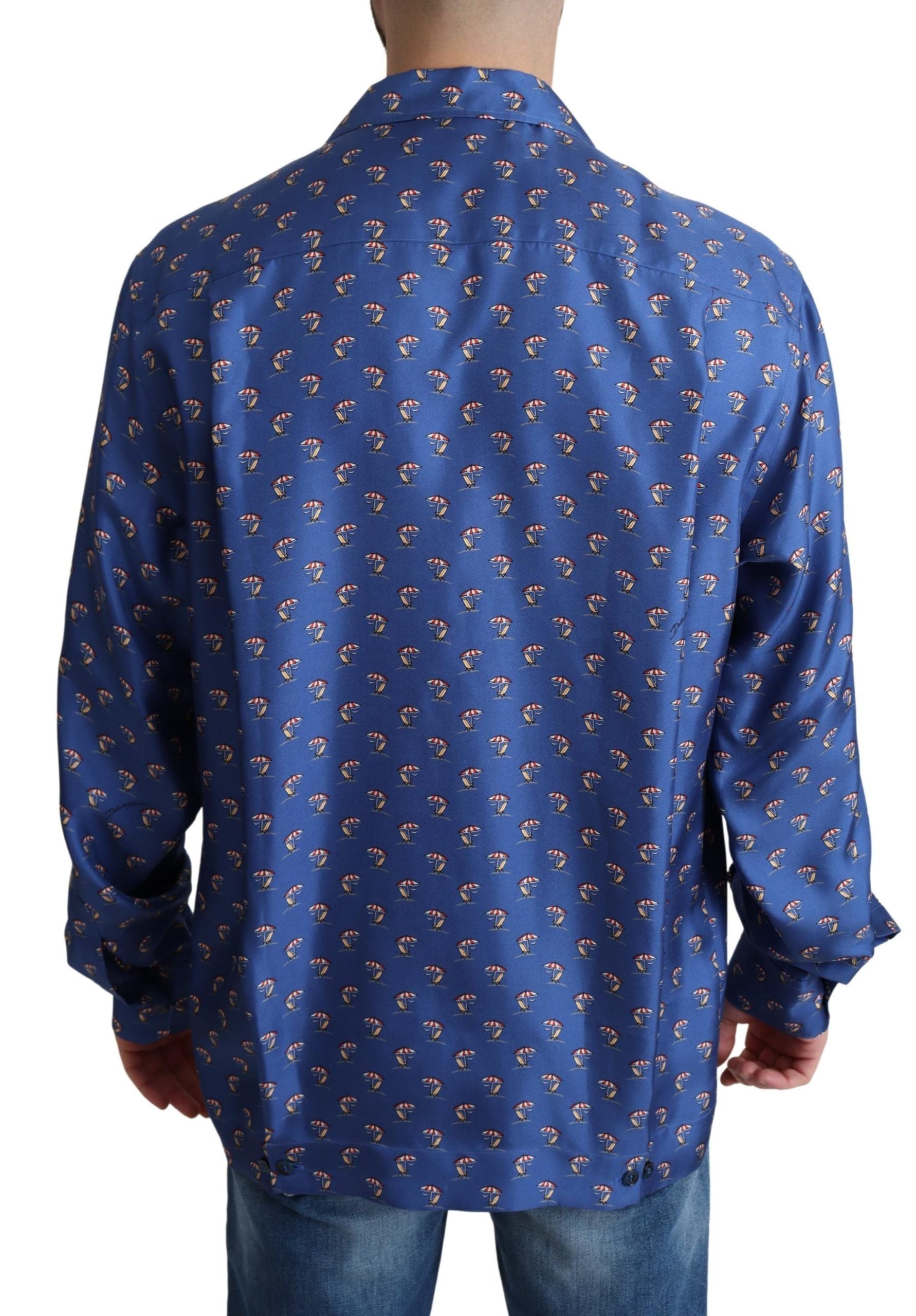 Dolce &amp; Gabbana Freizeithemd aus Seide mit Strandkorb-Print