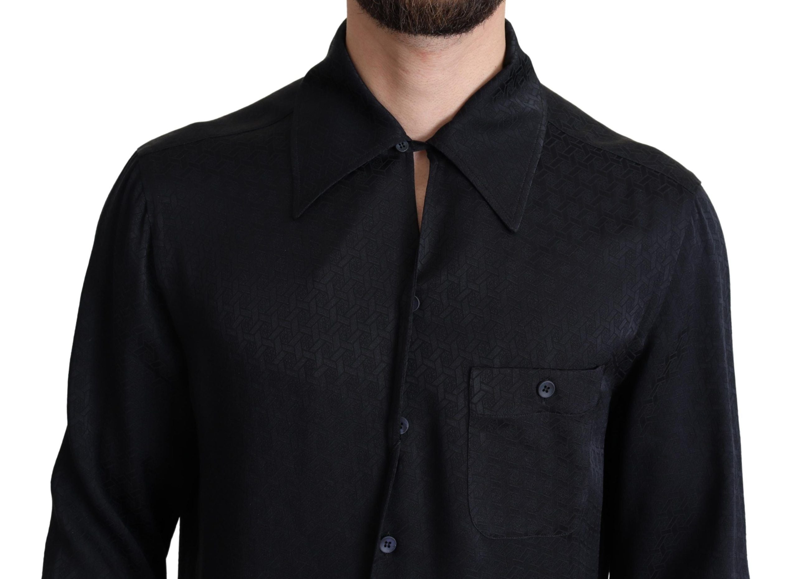 Dolce &amp; Gabbana Elegantes Freizeithemd aus Jacquard-Seide