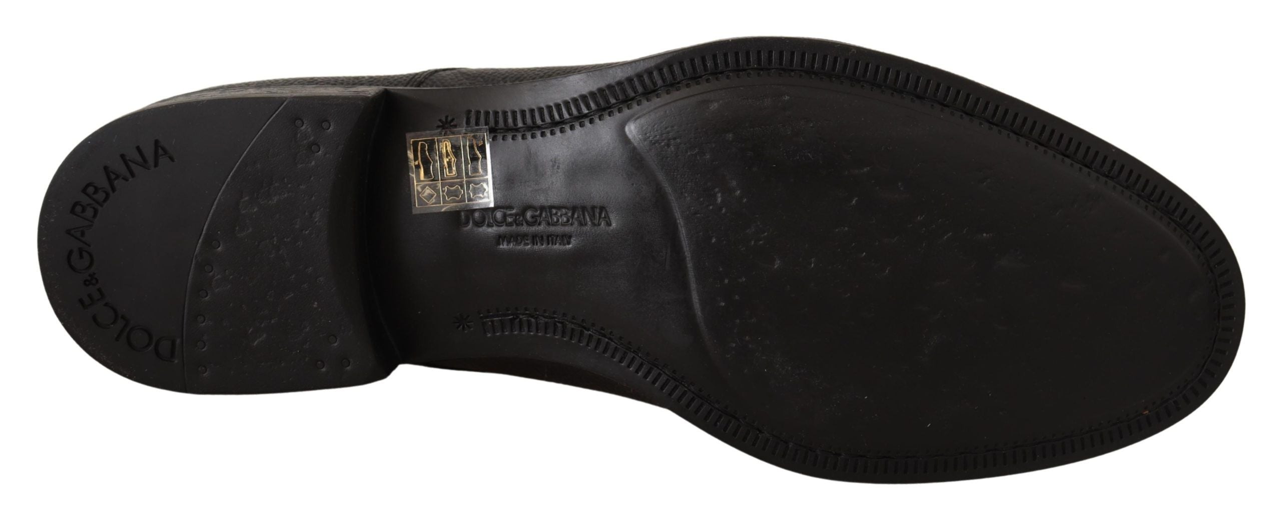 Dolce &amp; Gabbana Elegante Derby-Schuhe aus schwarzem Leder