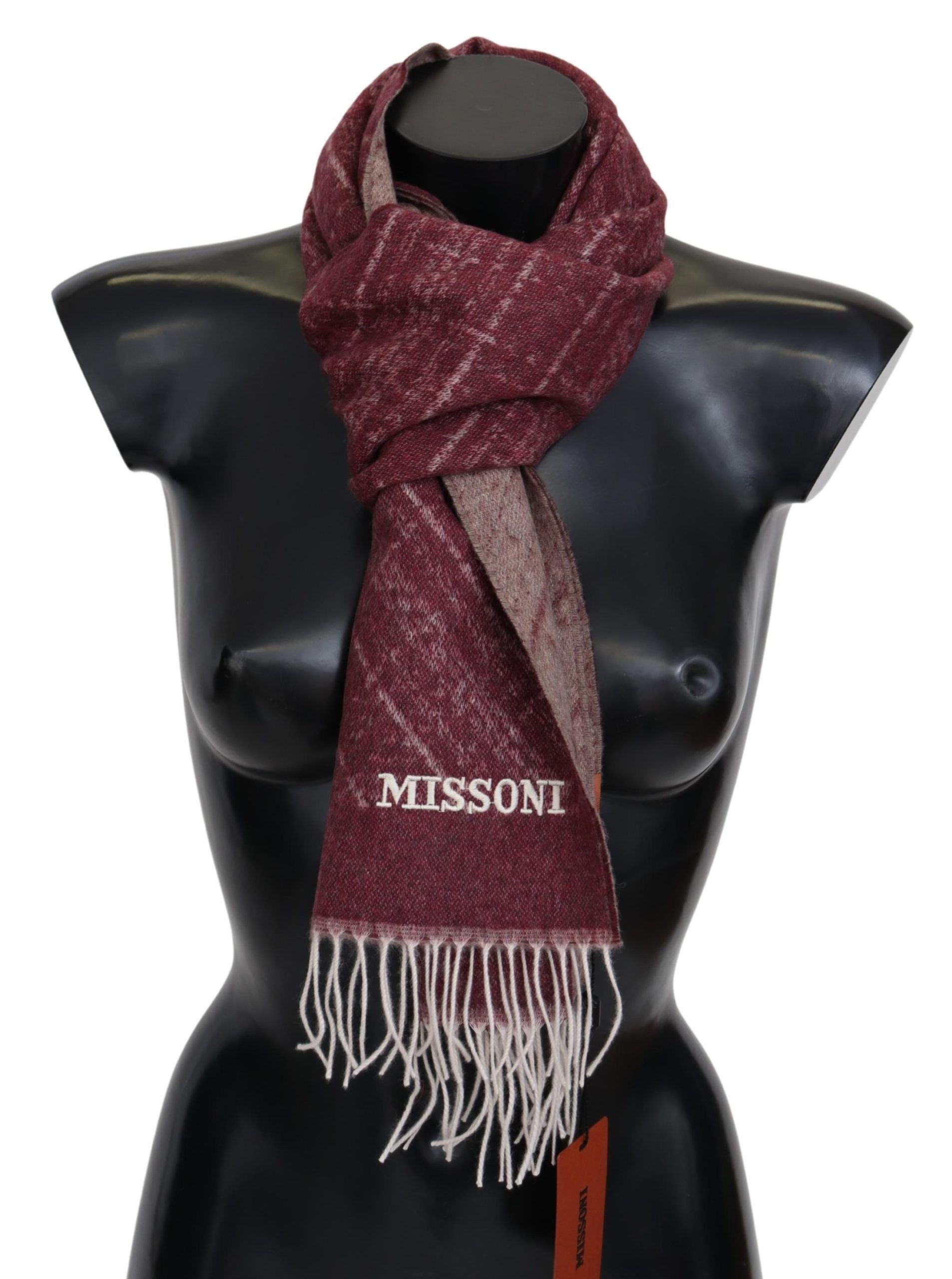 Eșarfă elegantă cu franjuri din cașmir Missoni