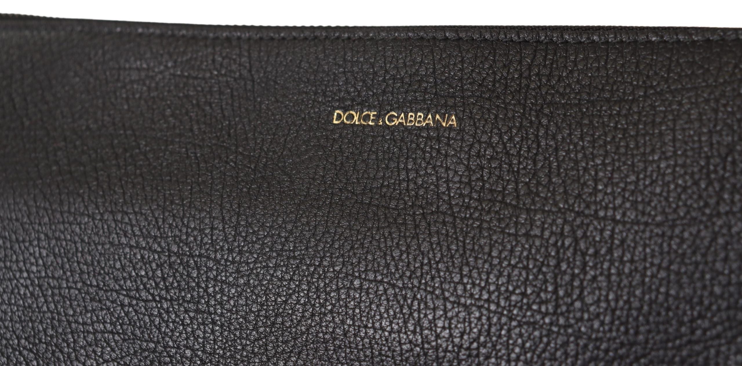 Dolce &amp; Gabbana Elegante Sling-Umhängetasche aus schwarzem Leder