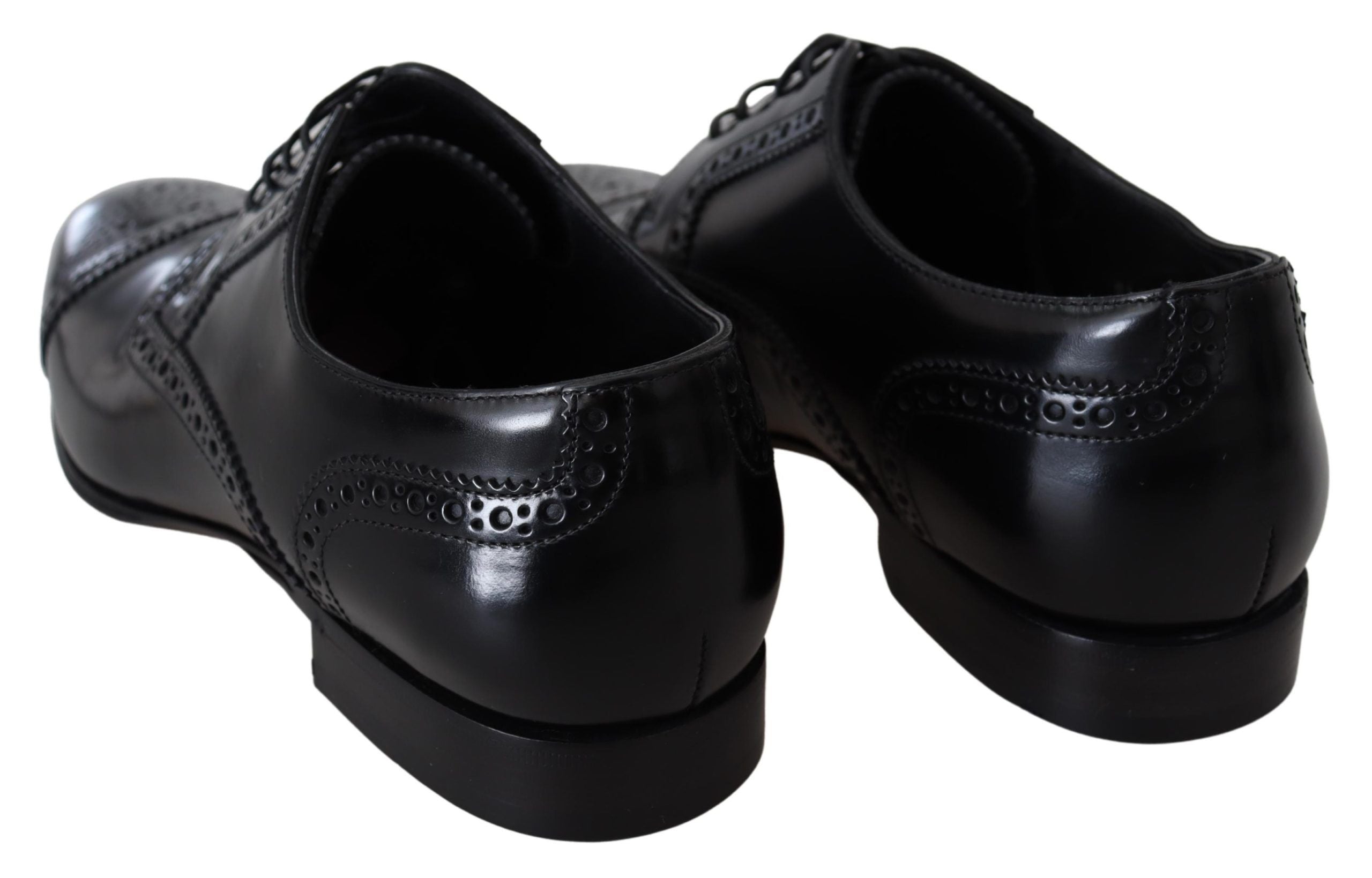 Dolce &amp; Gabbana – Elegante, formelle Derby-Schuhe aus schwarzem Leder