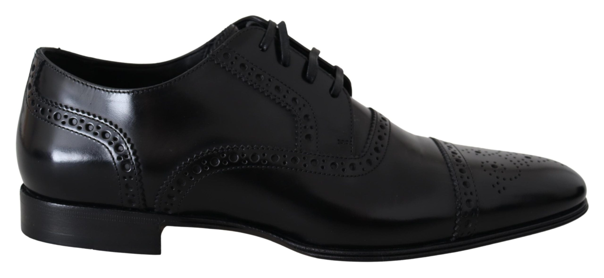 Dolce &amp; Gabbana – Elegante, formelle Derby-Schuhe aus schwarzem Leder