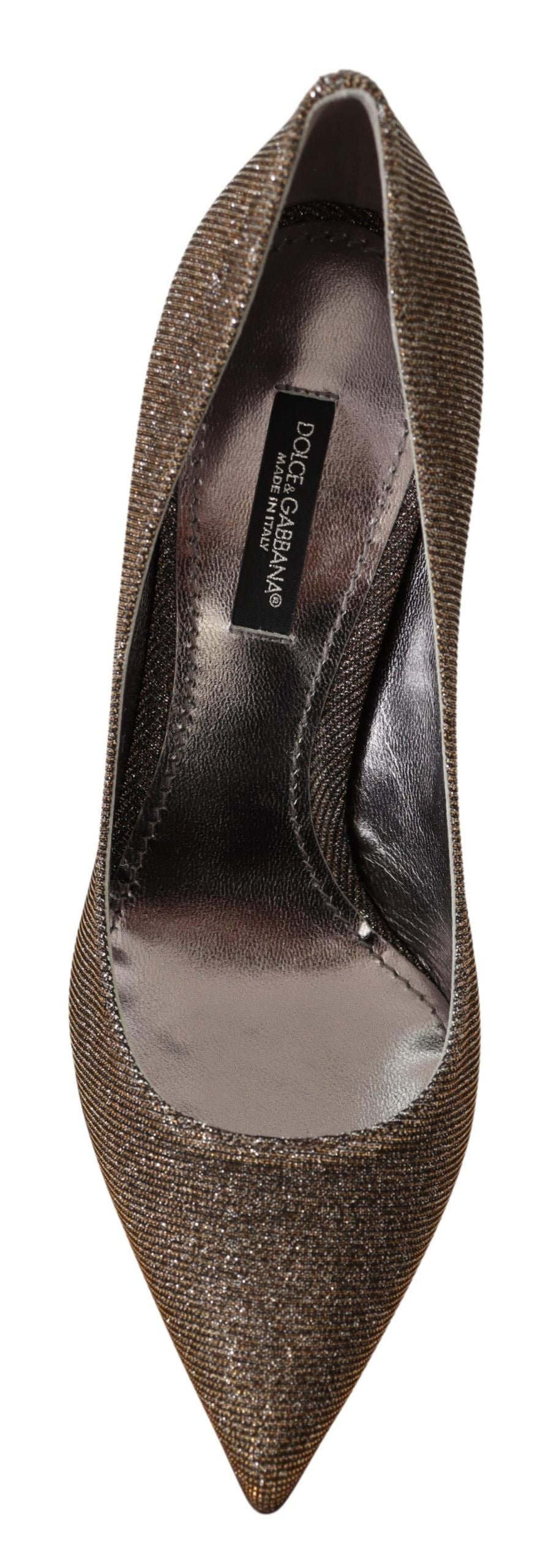 Dolce &amp; Gabbana Pantofi cu toc argintiu eleganți, clasici