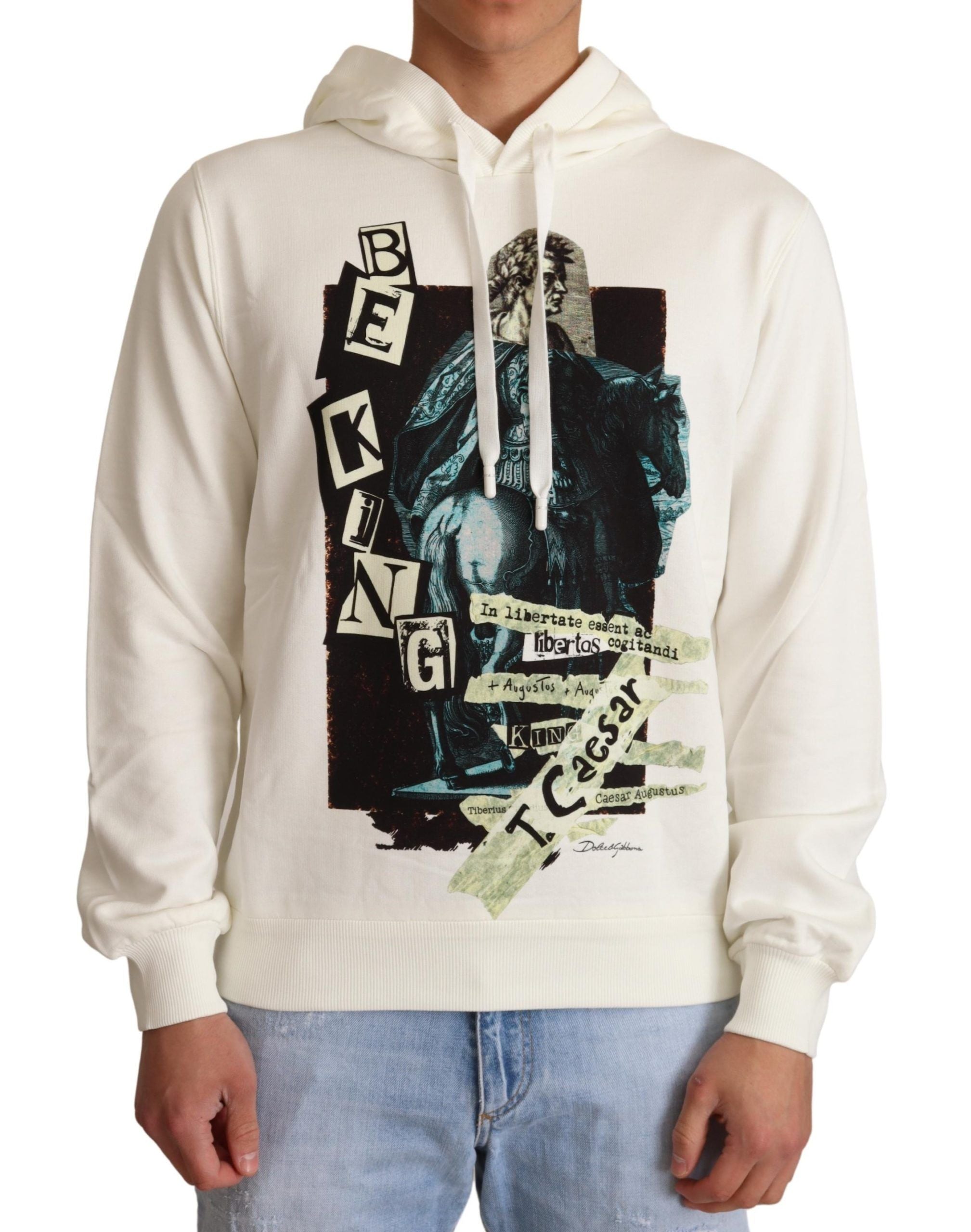Pulover cu glugă Dolce &amp; Gabbana cu motiv Regal King